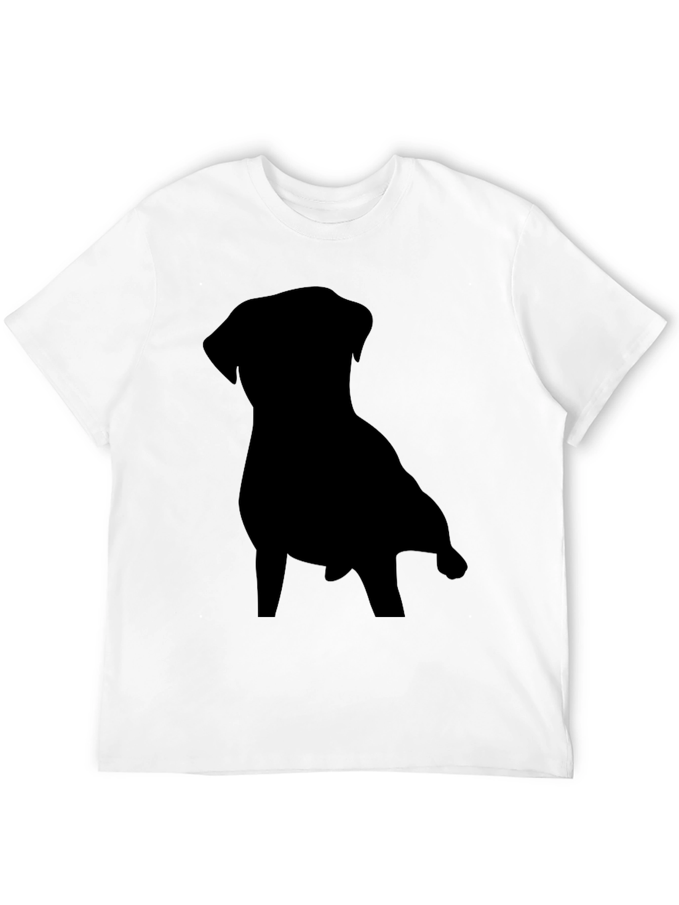 Dog Silhouette Black T-Shirt - Casual Style