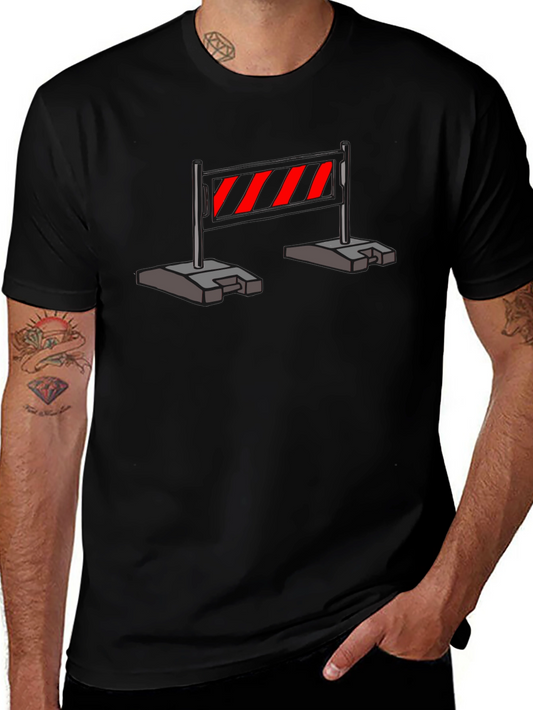 Construction Barrier T-Shirt - Caution Stripes