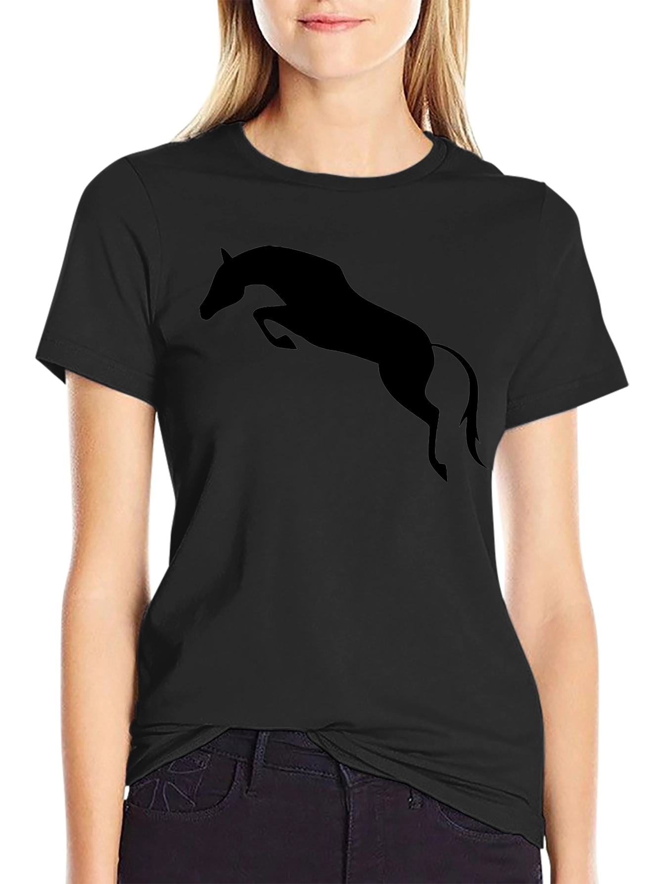 Black Horse Silhouette Graphic Tee