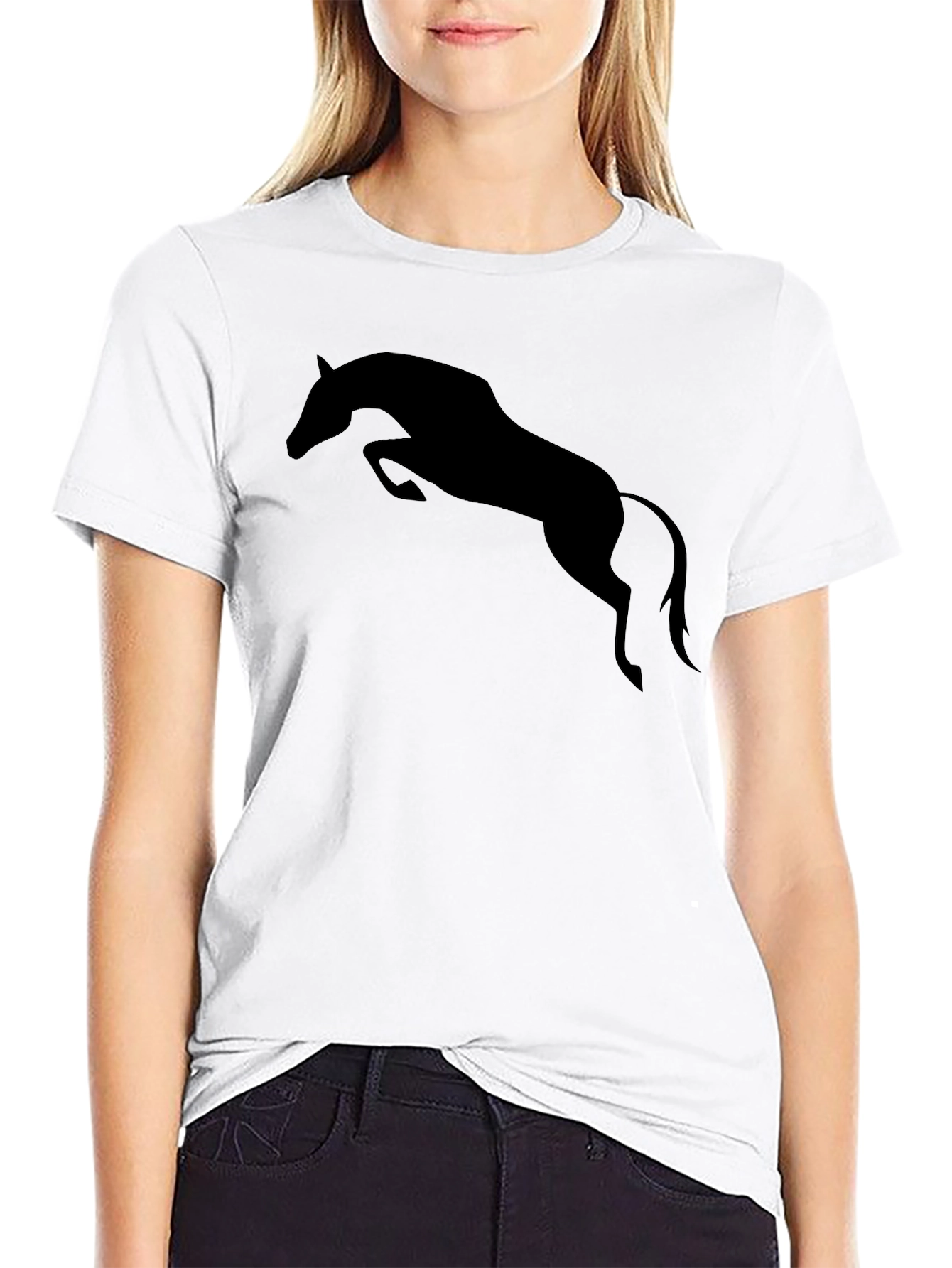 Black Horse Silhouette Graphic Tee