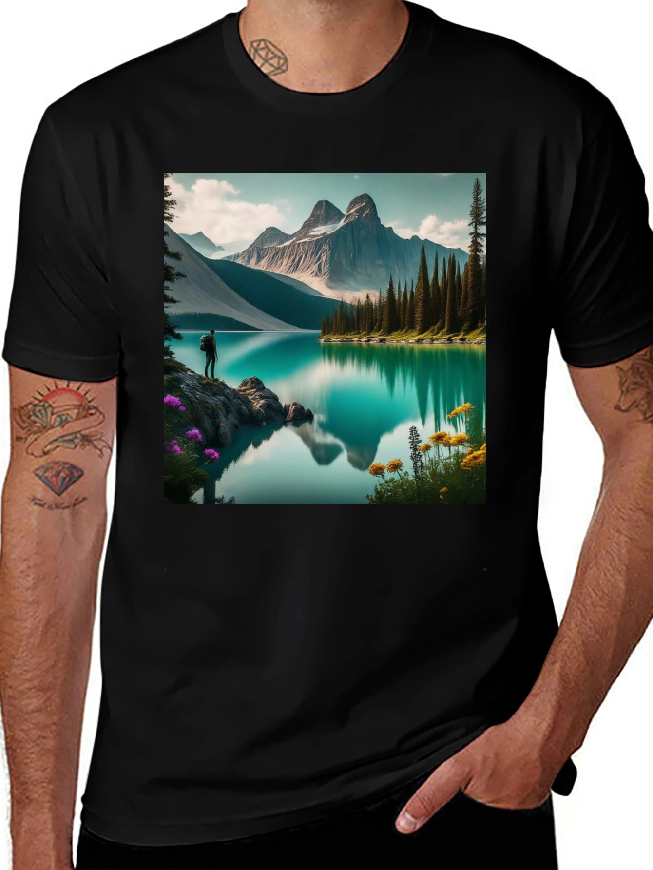 Mountain Lake Graphic Tee