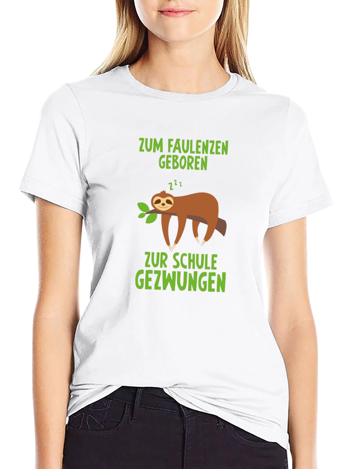 Lazy Sloth Graphic Tee - Zum Faulenzen Geboren