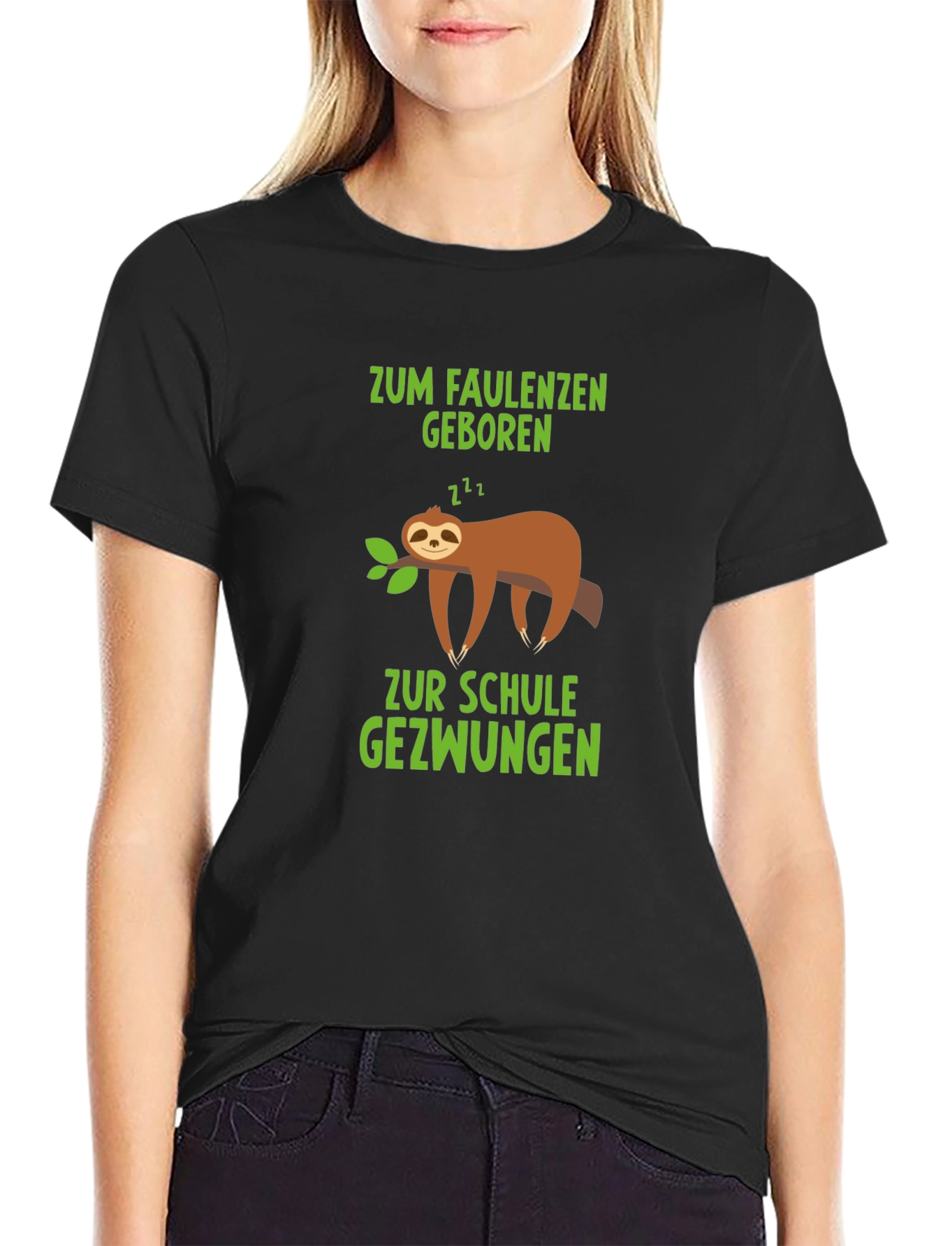 Lazy Sloth Graphic Tee - Zum Faulenzen Geboren
