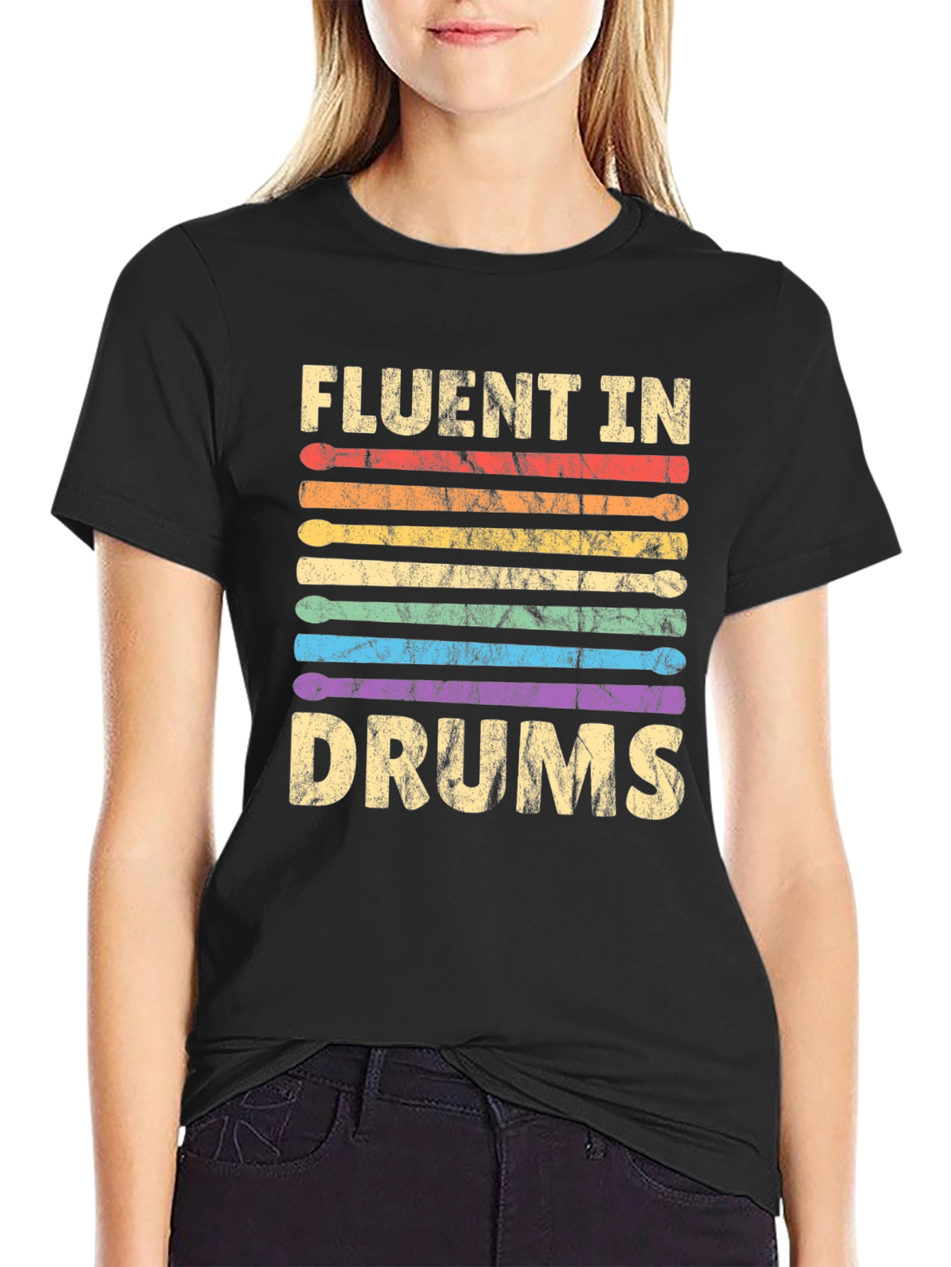 Fluent In Drums T-Shirt - Music Lover Tee