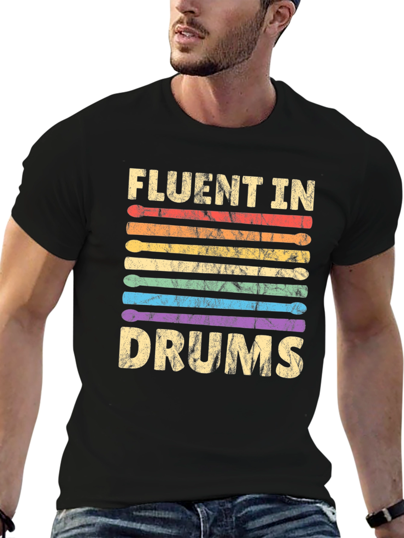 Fluent In Drums T-Shirt - Music Lover Tee