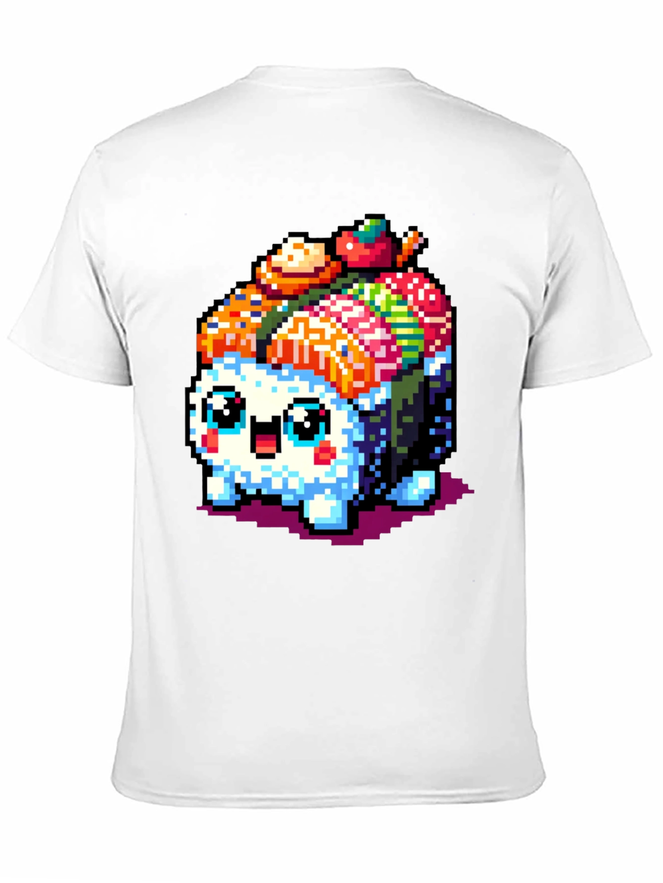 Pixel Sushi Cat T-Shirt - Black