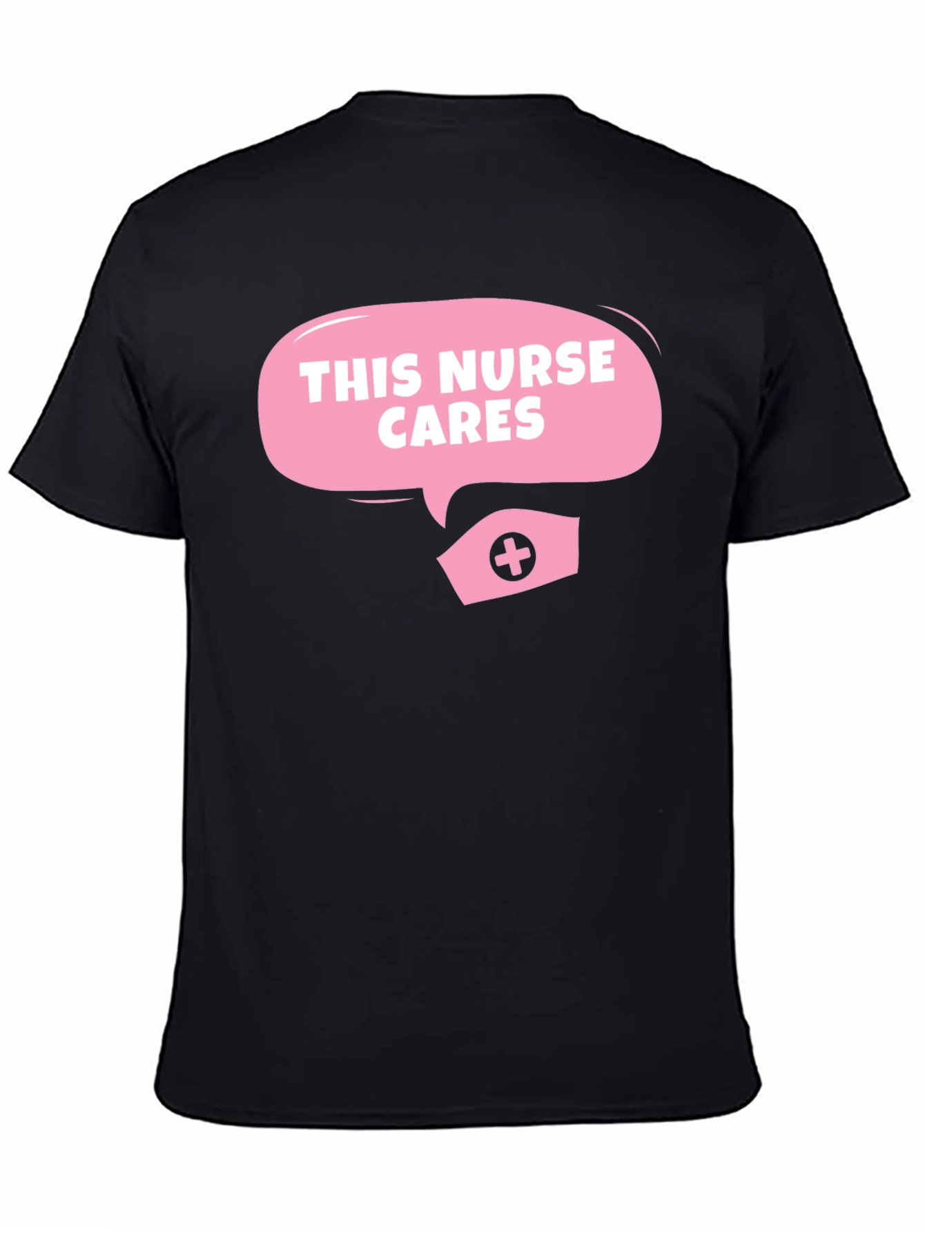 This Nurse Cares - Black T-Shirt