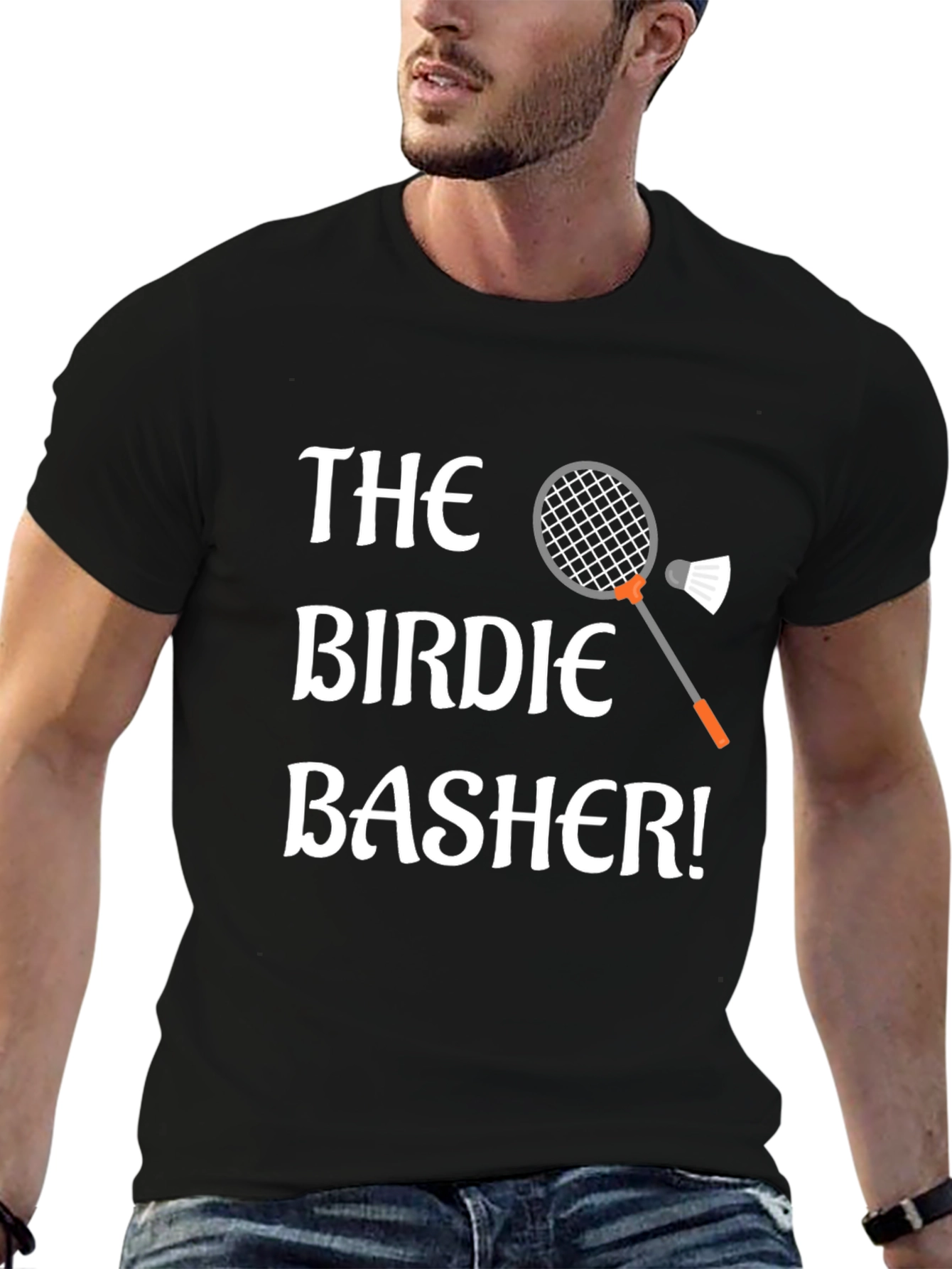 Birdie Basher Badminton T-Shirt - Sporty Graphic Tee
