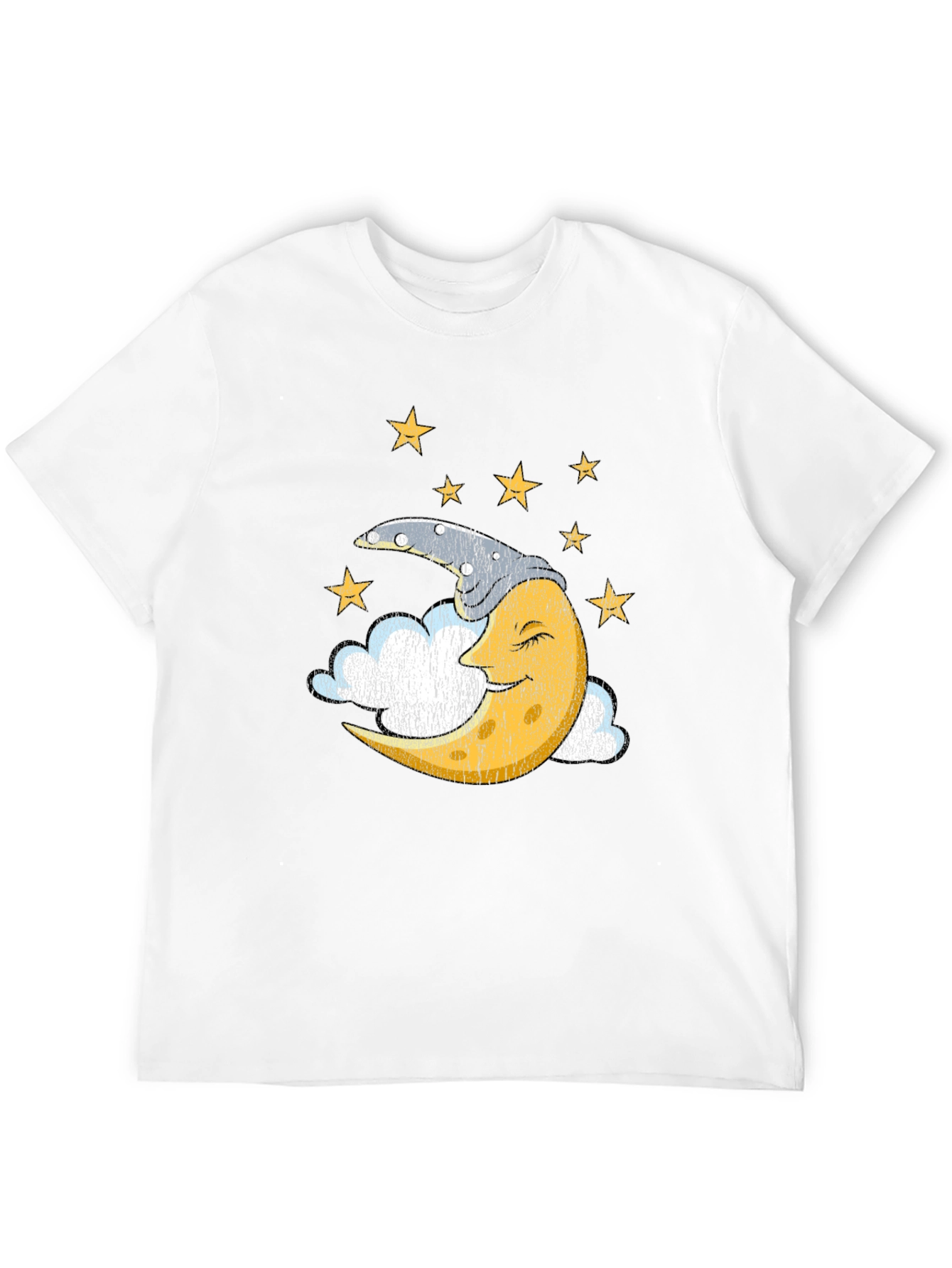 Sleepy Moon Graphic T-Shirt - Dreamy Celestial Design