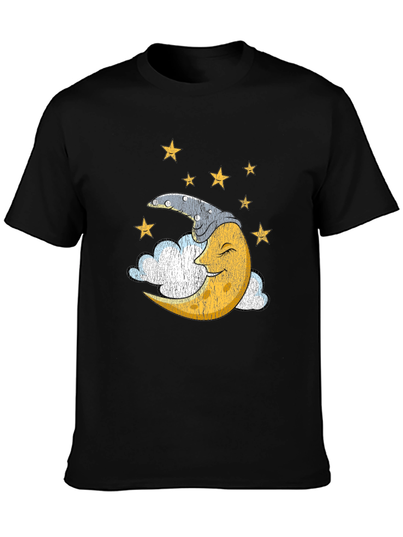 Sleepy Moon Graphic T-Shirt - Dreamy Celestial Design