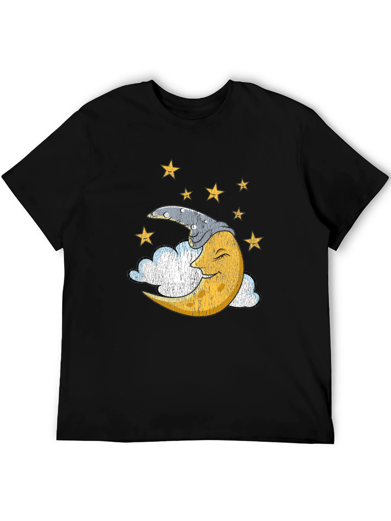 Sleepy Moon Graphic T-Shirt - Dreamy Celestial Design