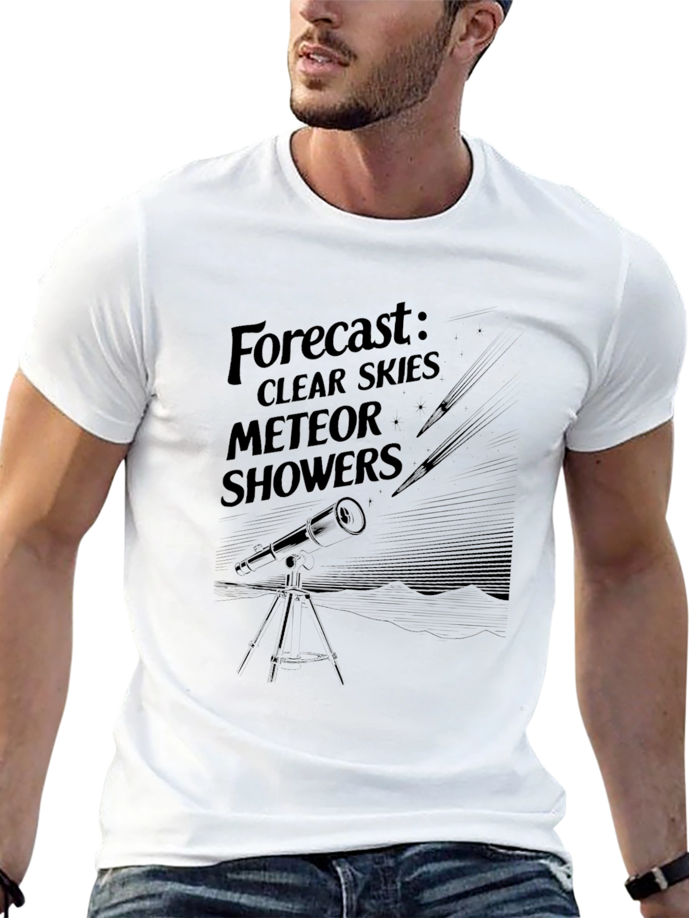 Forecast: Clear Skies Meteor Showers Graphic T-Shirt
