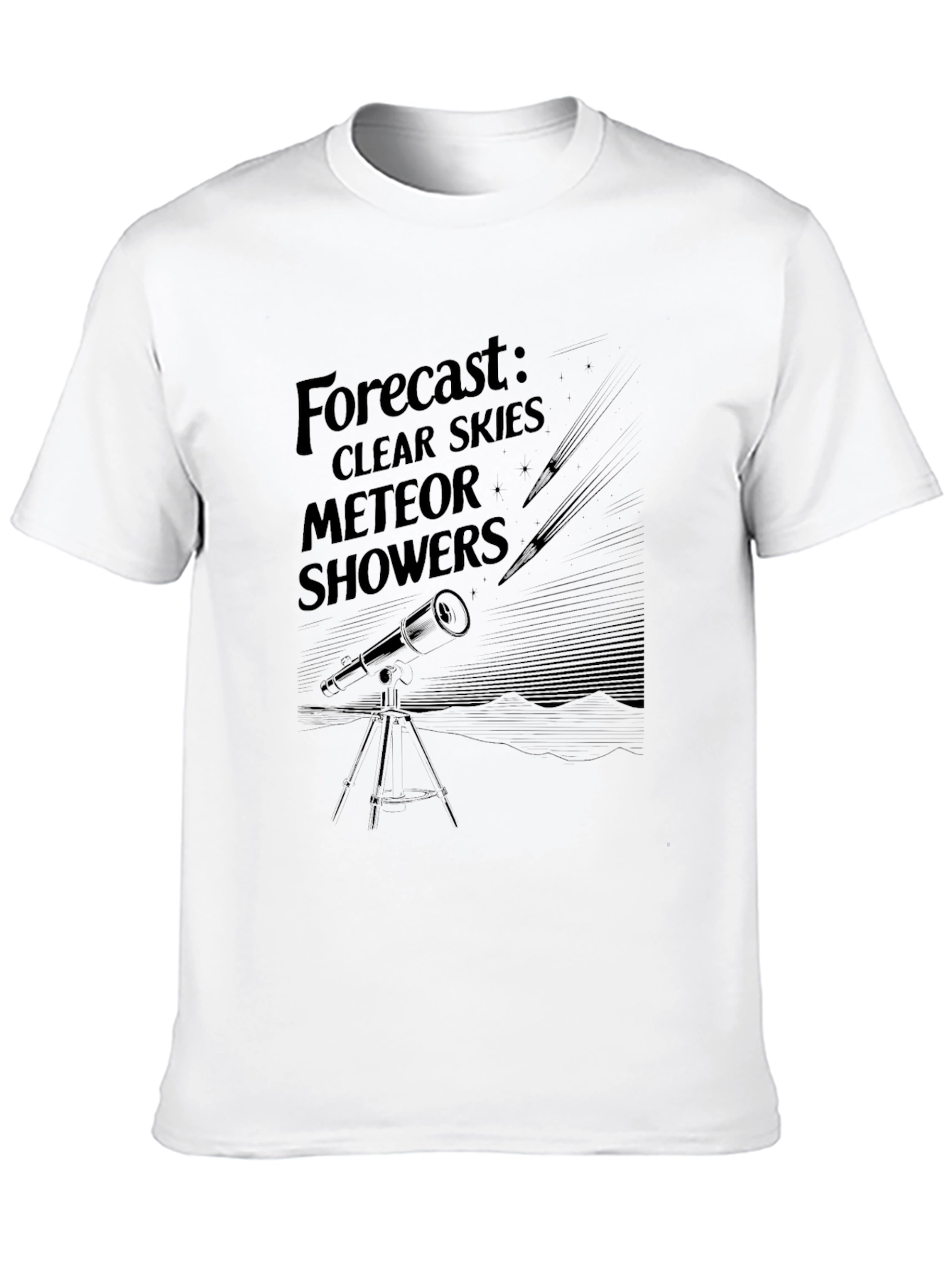 Forecast: Clear Skies Meteor Showers Graphic T-Shirt