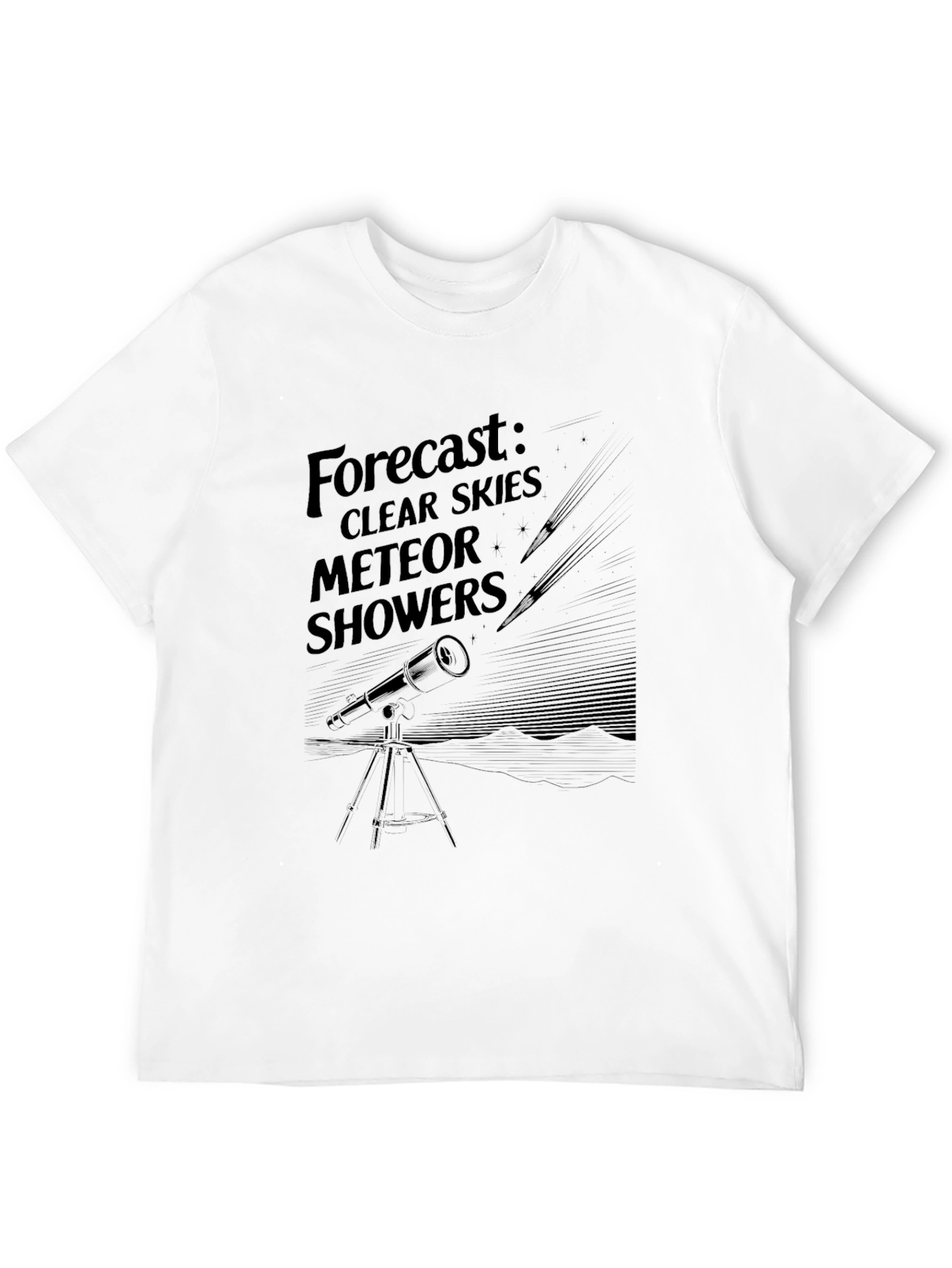 Forecast: Clear Skies Meteor Showers Graphic T-Shirt