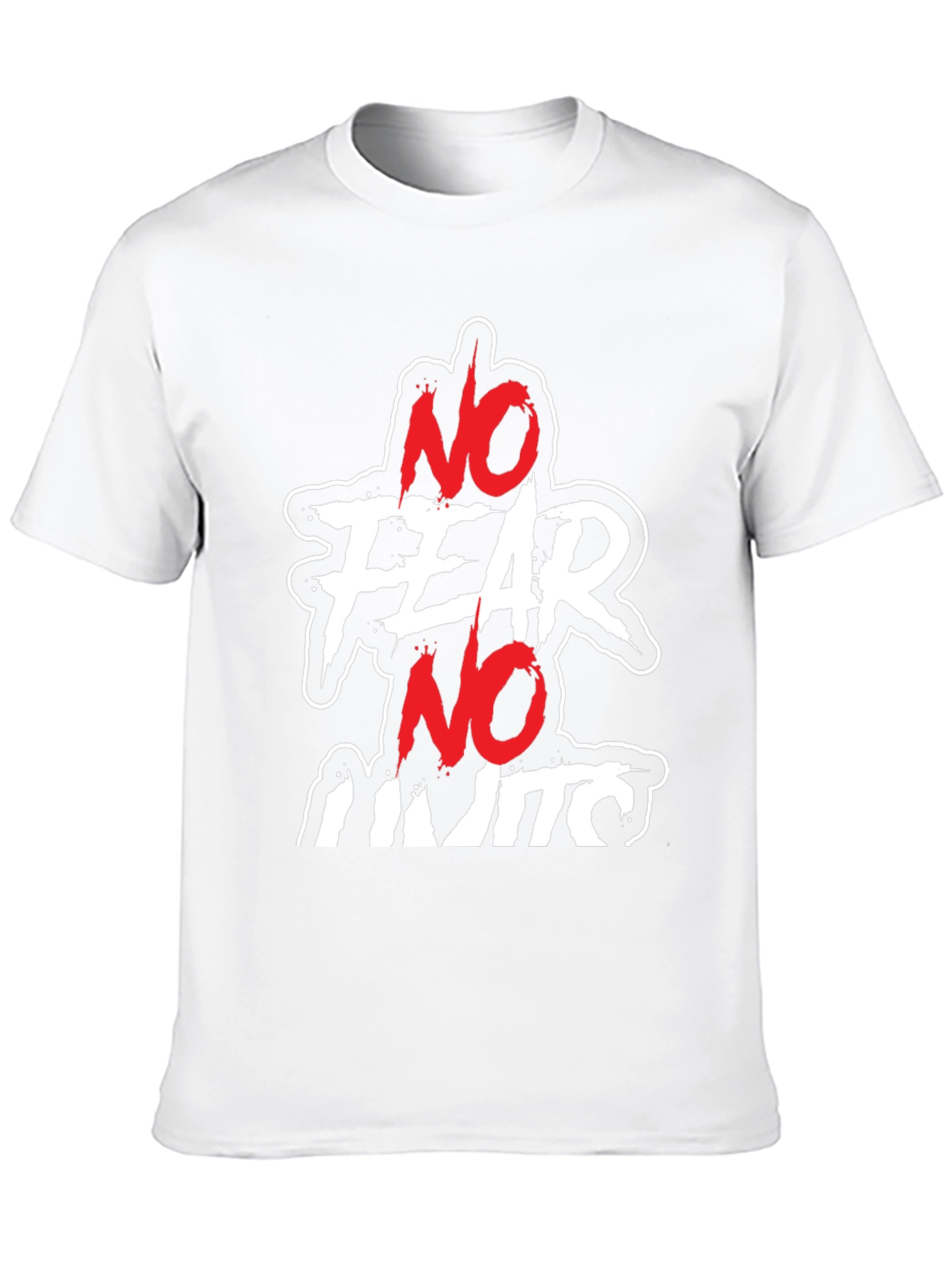 No Fear No Limits Graphic Print Black Tee