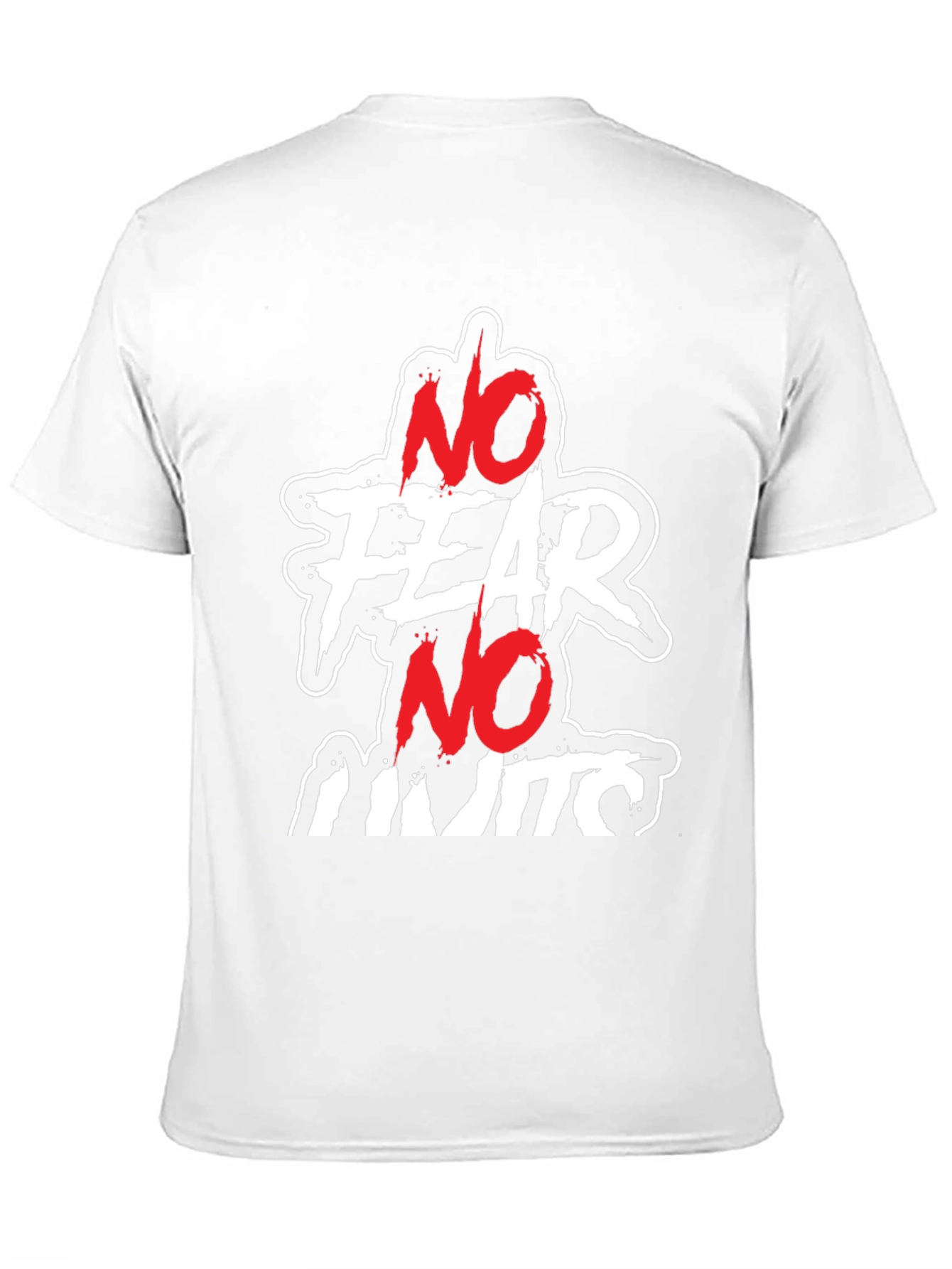 No Fear No Limits Graphic Print Black Tee