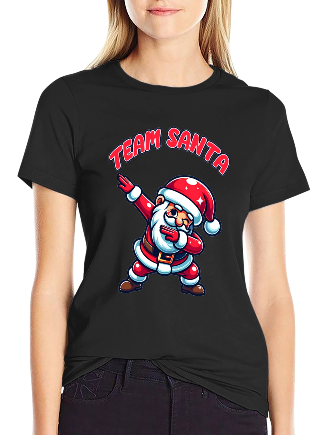 Team Santa Dabbing T-Shirt - Holiday Cheer!