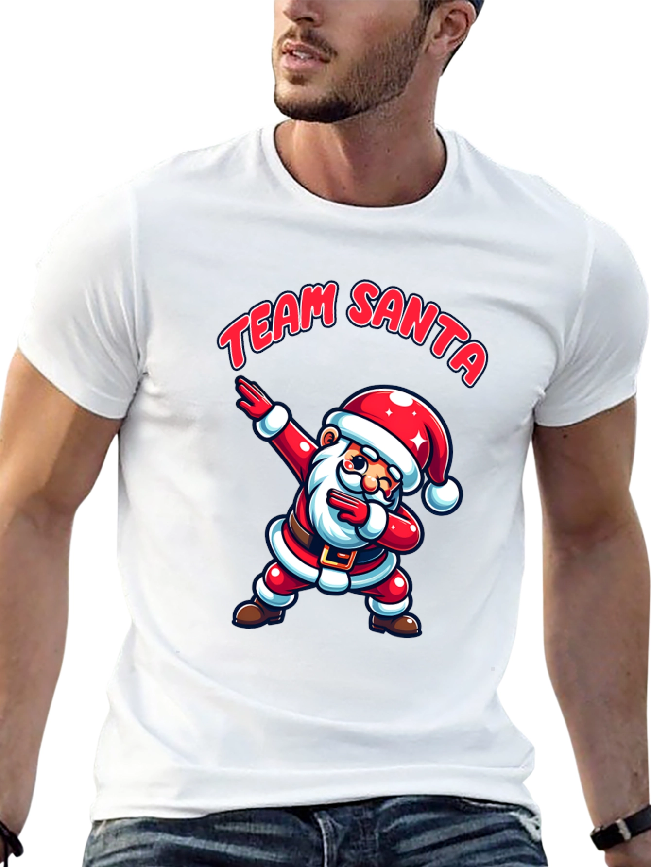 Team Santa Dabbing T-Shirt - Holiday Cheer!