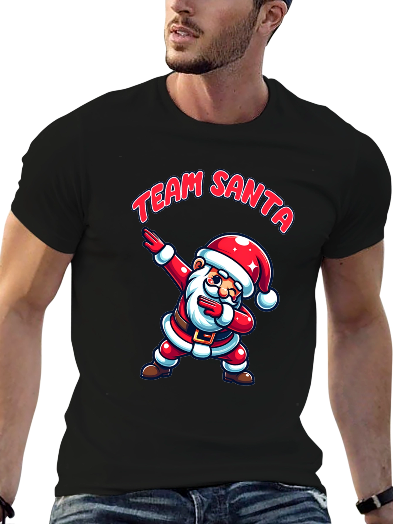 Team Santa Dabbing T-Shirt - Holiday Cheer!