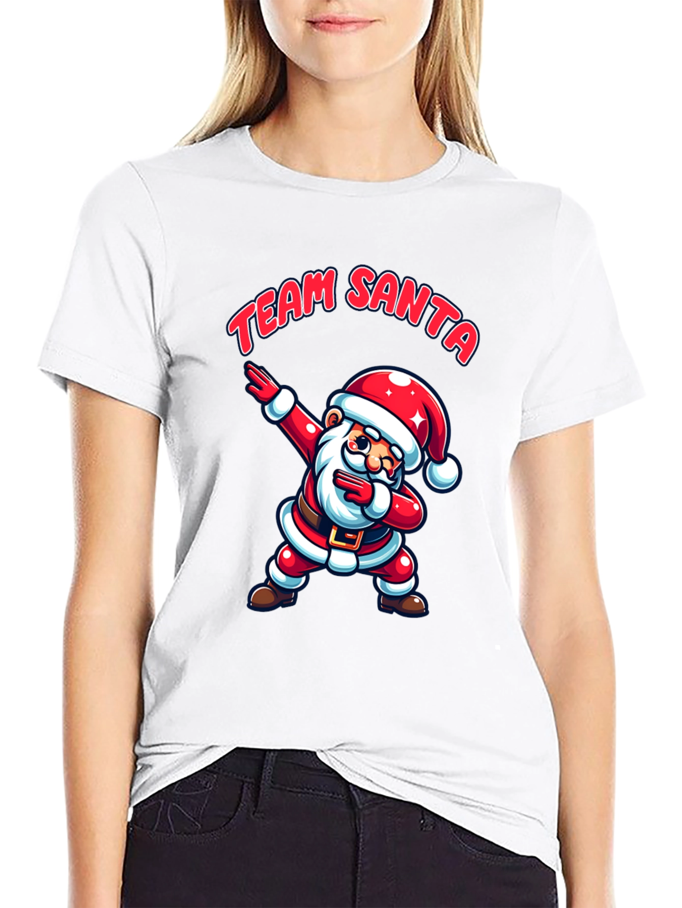 Team Santa Dabbing T-Shirt - Holiday Cheer!