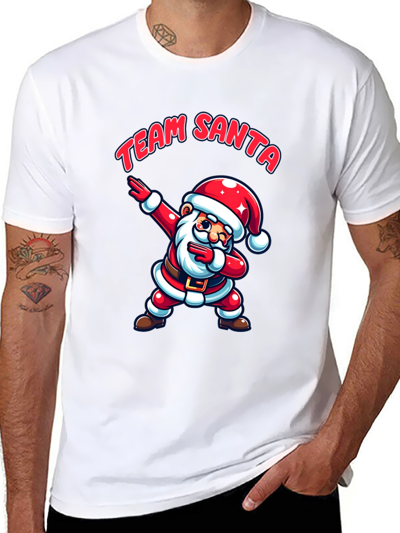 Team Santa Dabbing T-Shirt - Holiday Cheer!