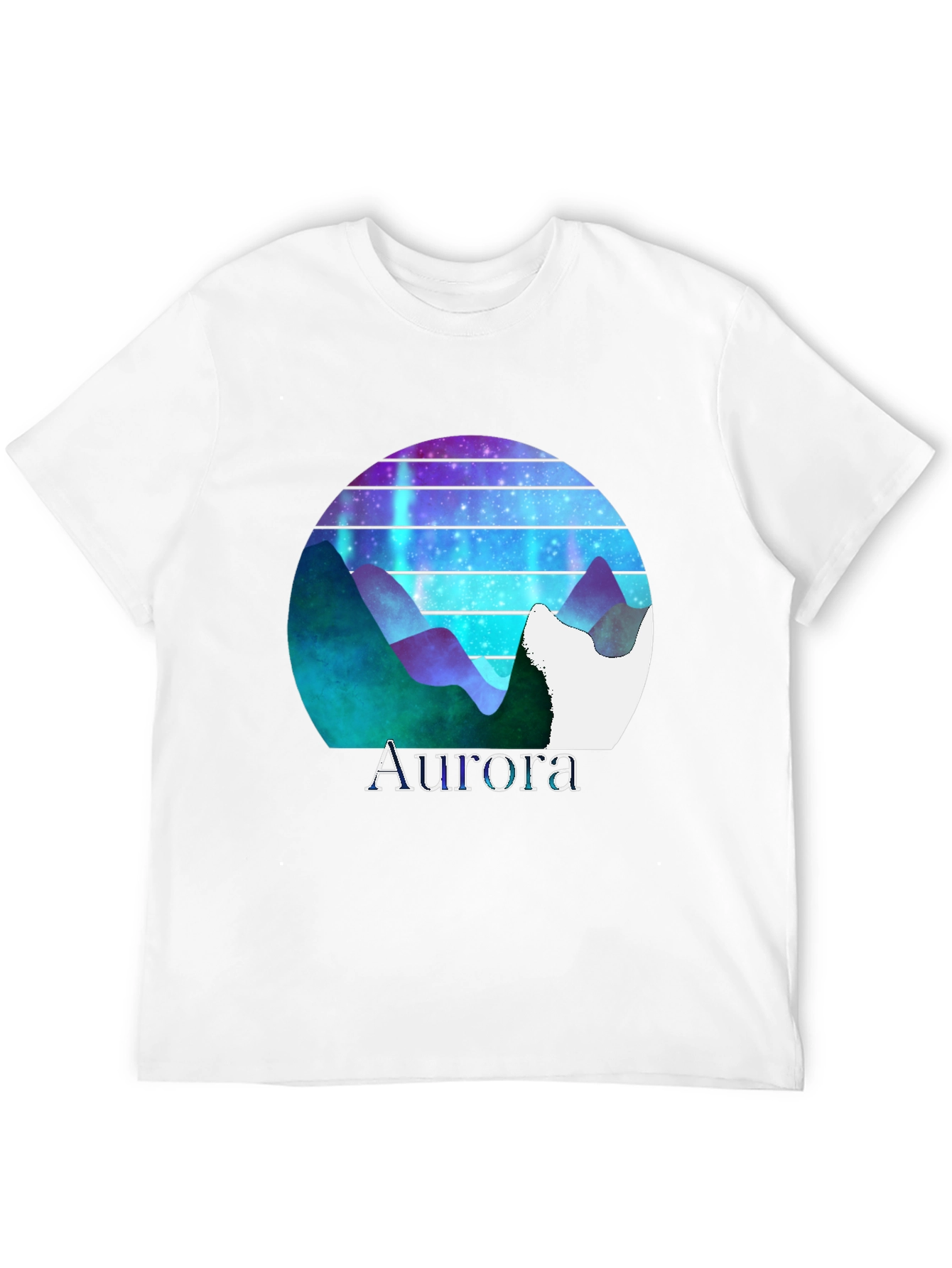 Aurora Mountain Graphic T-Shirt
