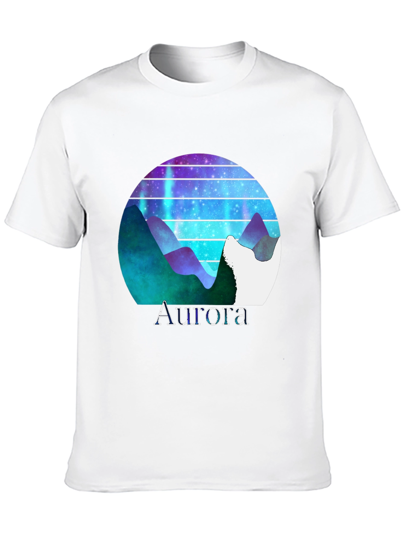 Aurora Mountain Graphic T-Shirt