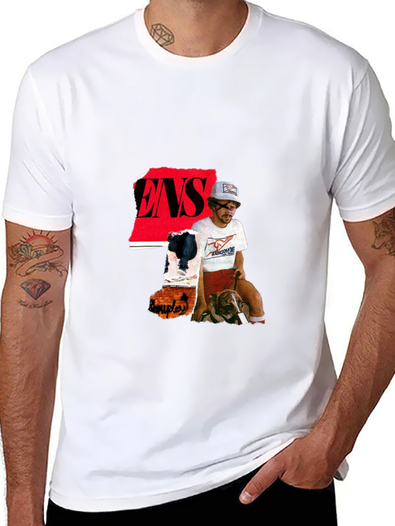 ENS Collage Black T-Shirt
