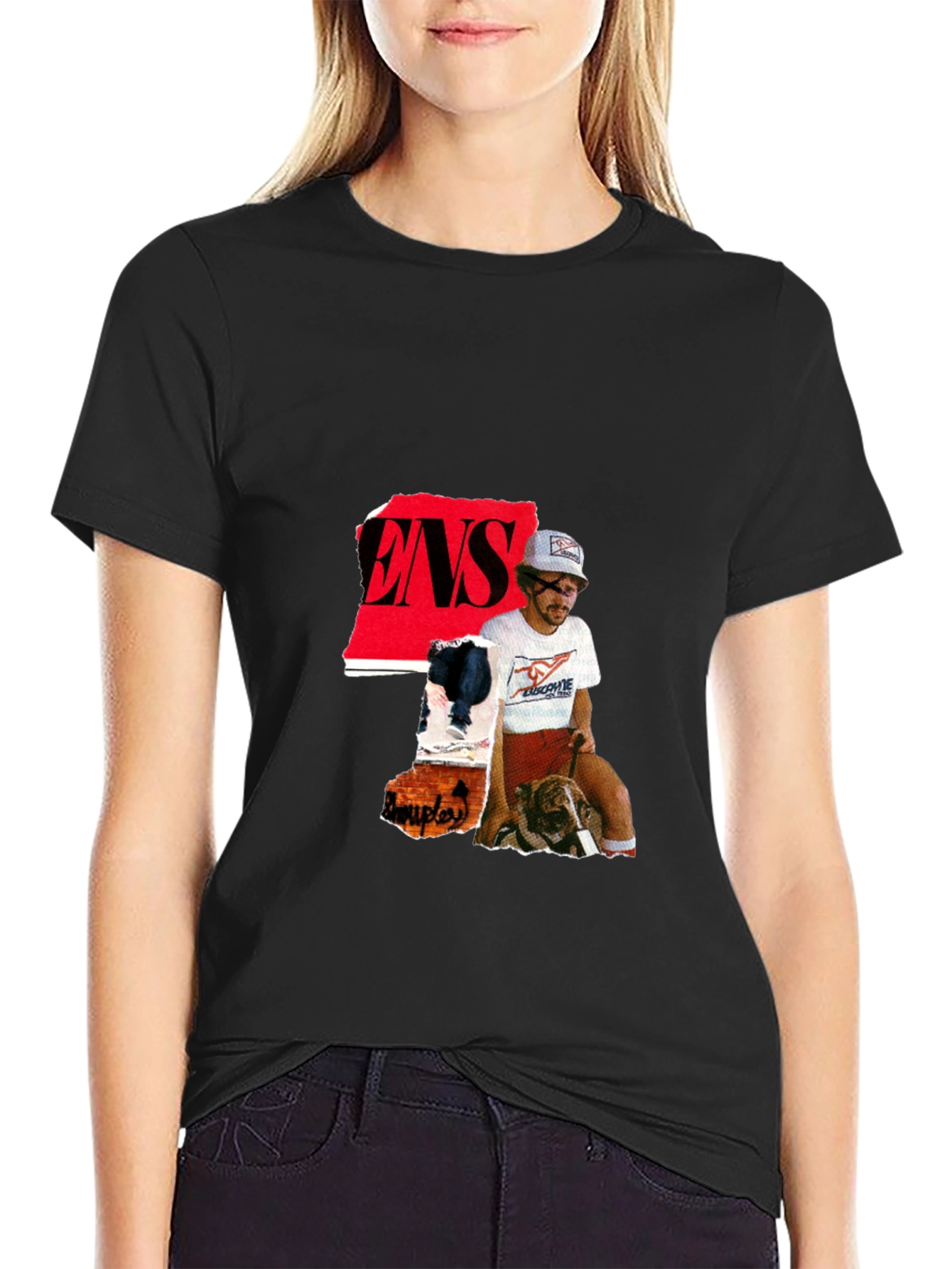 ENS Collage Black T-Shirt