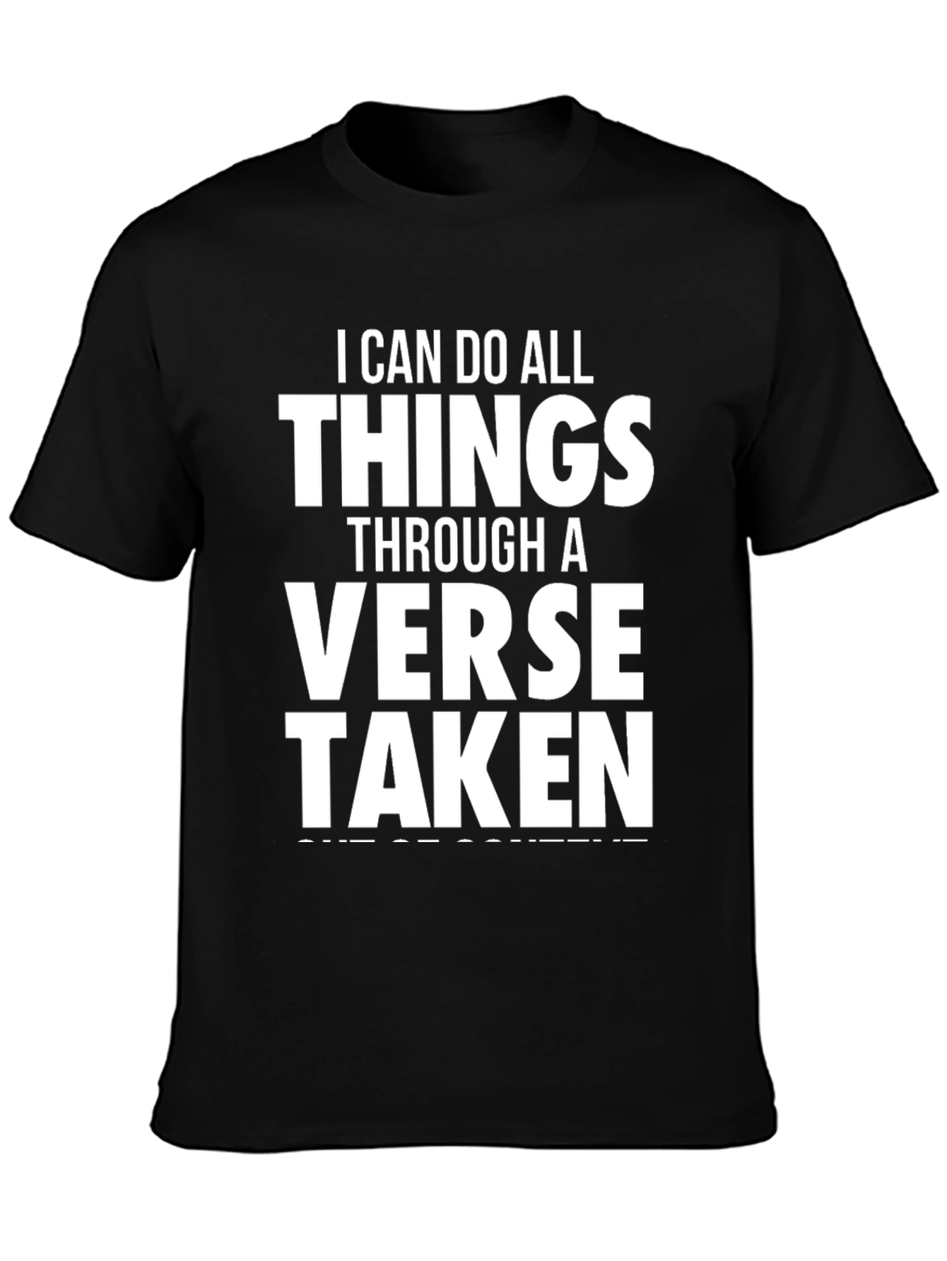 I Can Do All Things Graphic Tee - Black