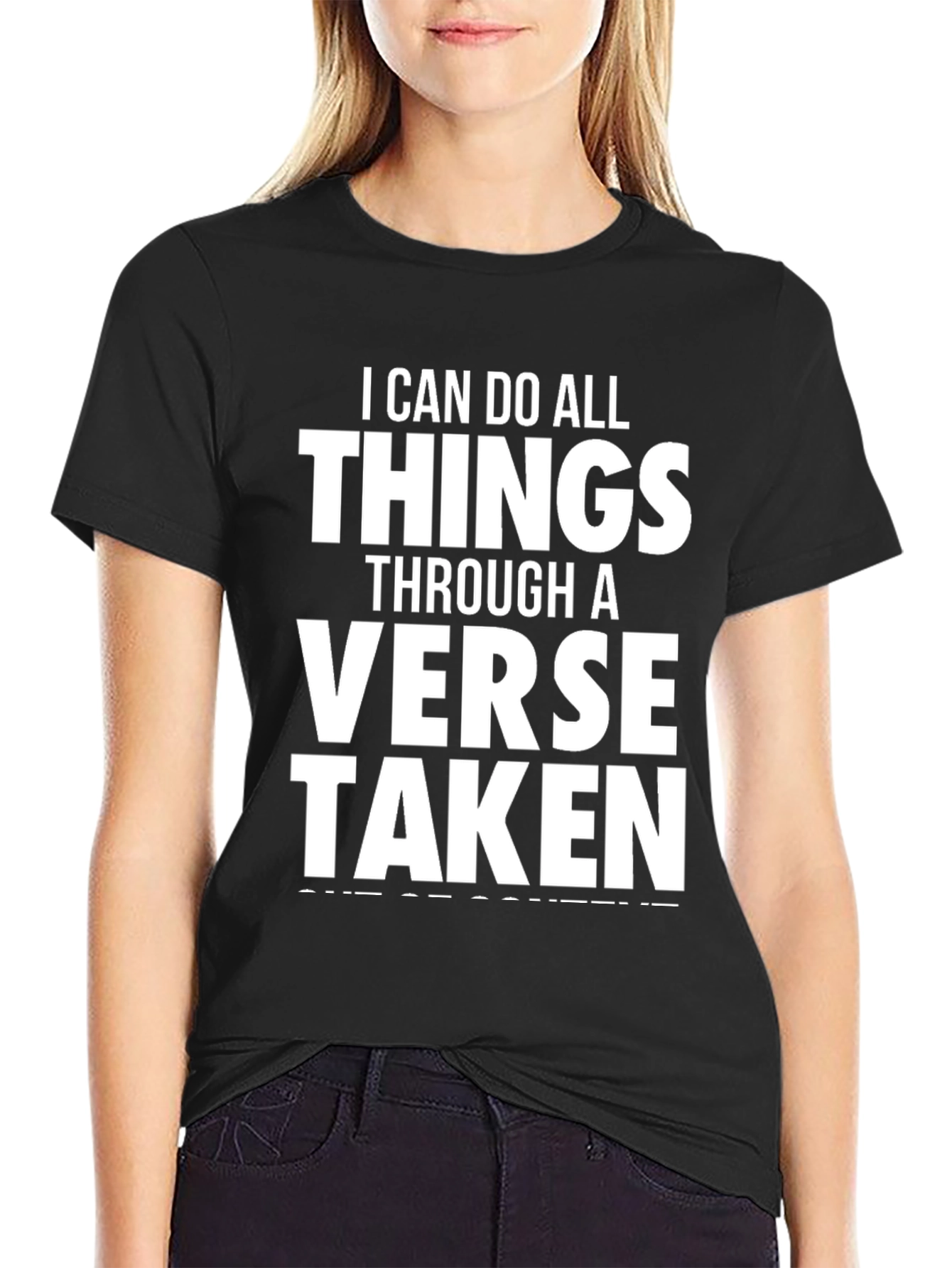 I Can Do All Things Graphic Tee - Black