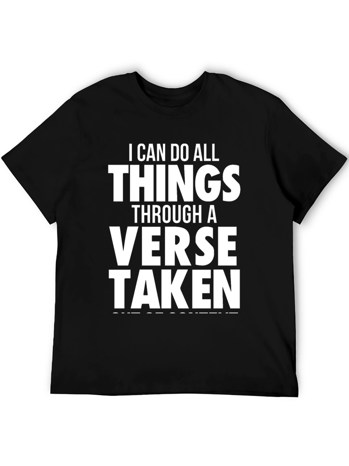 I Can Do All Things Graphic Tee - Black