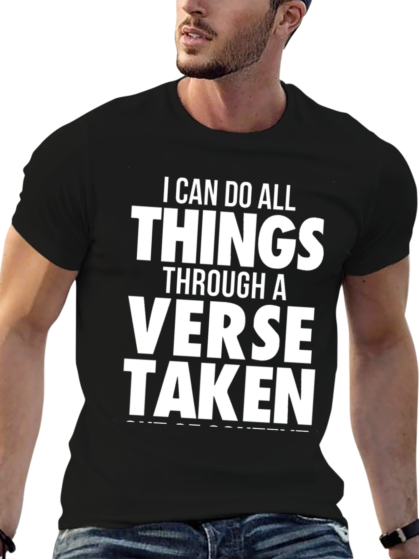 I Can Do All Things Graphic Tee - Black