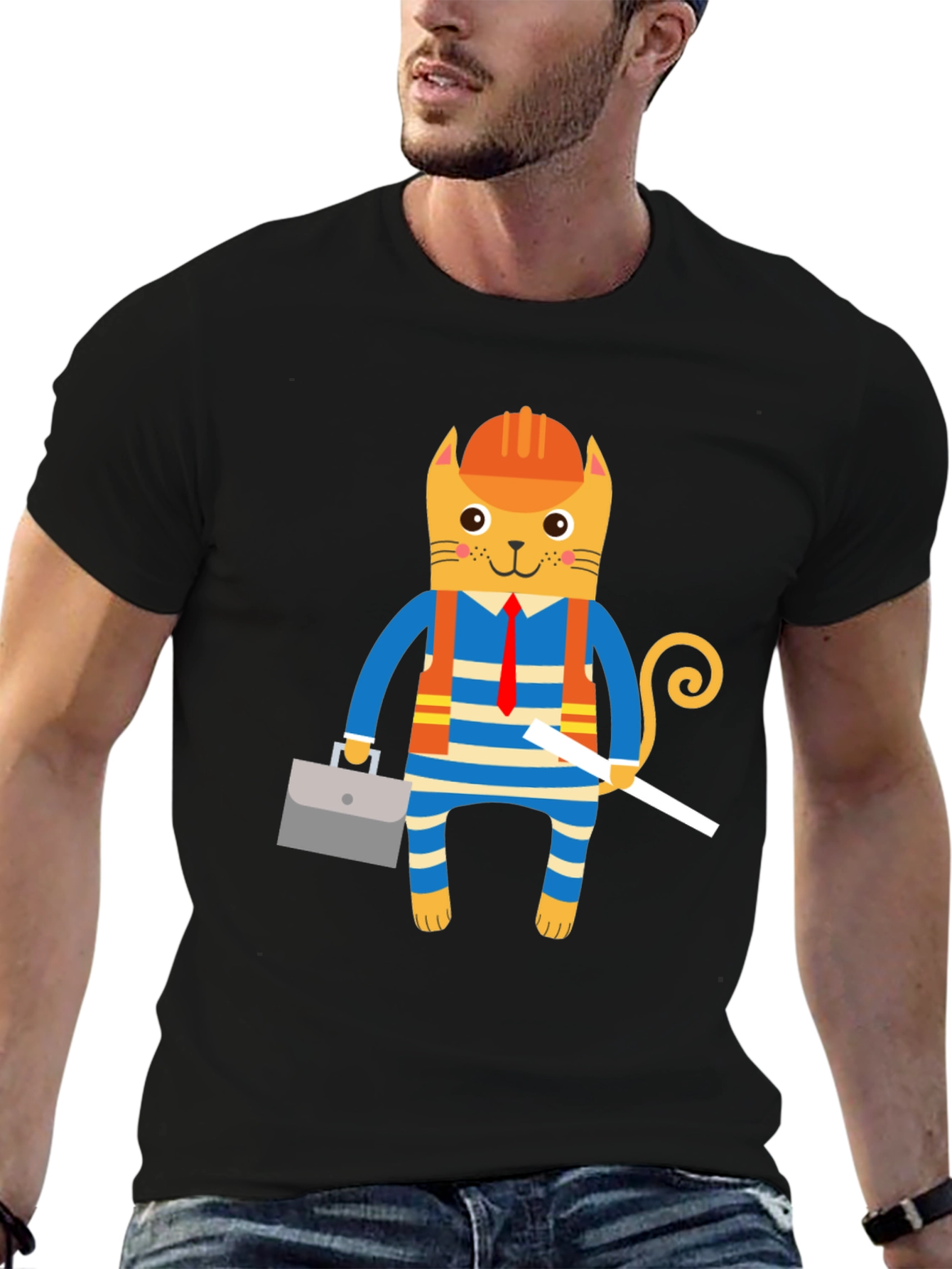Construction Cat Tee