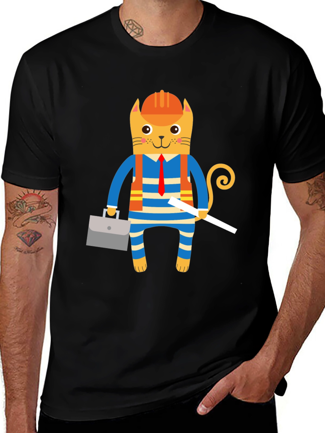 Construction Cat Tee