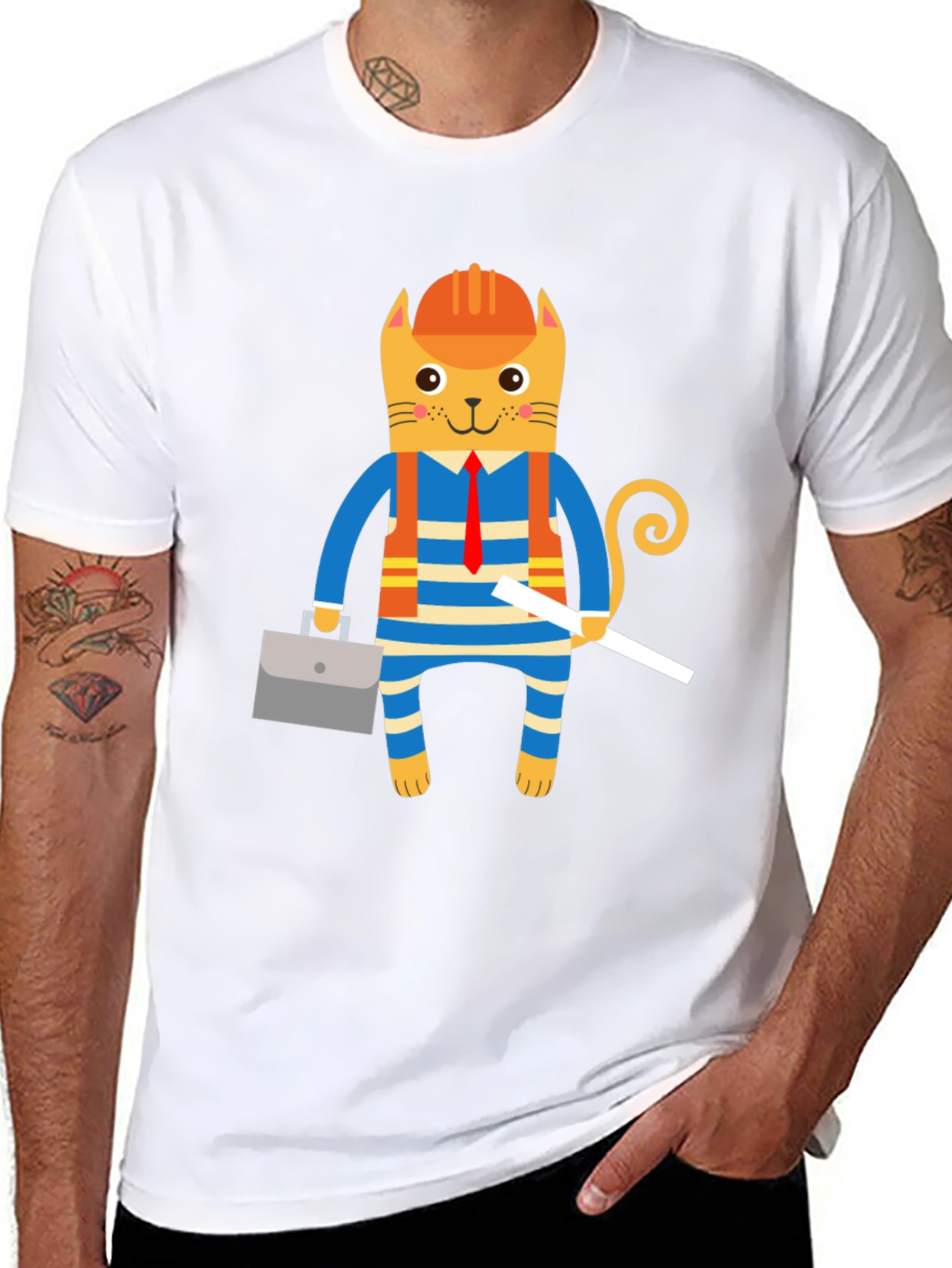 Construction Cat Tee