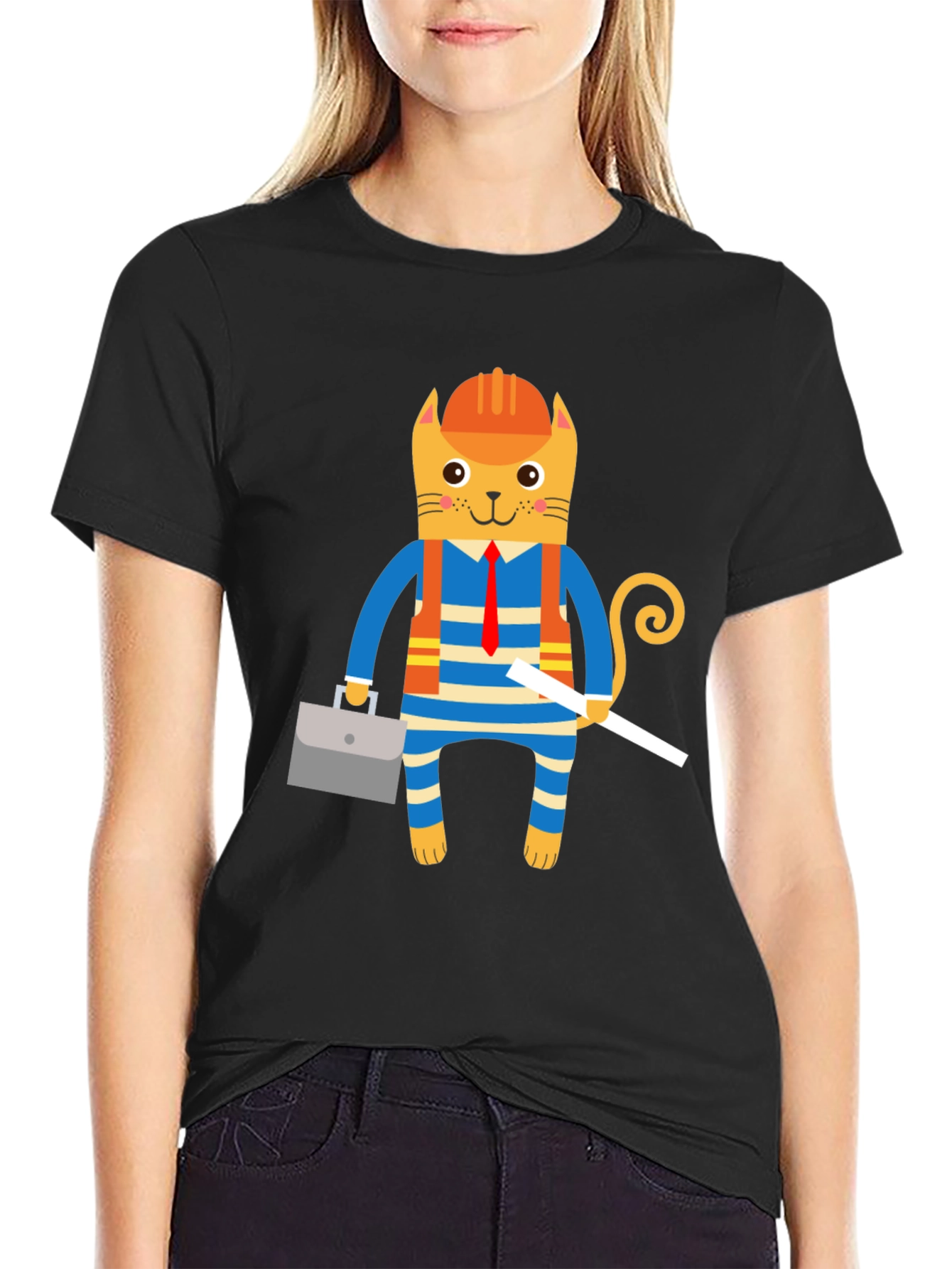 Construction Cat Tee