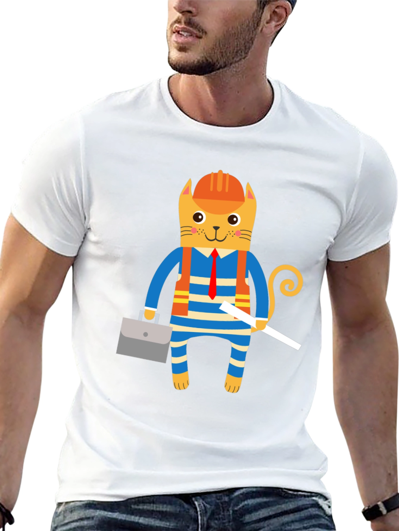 Construction Cat Tee