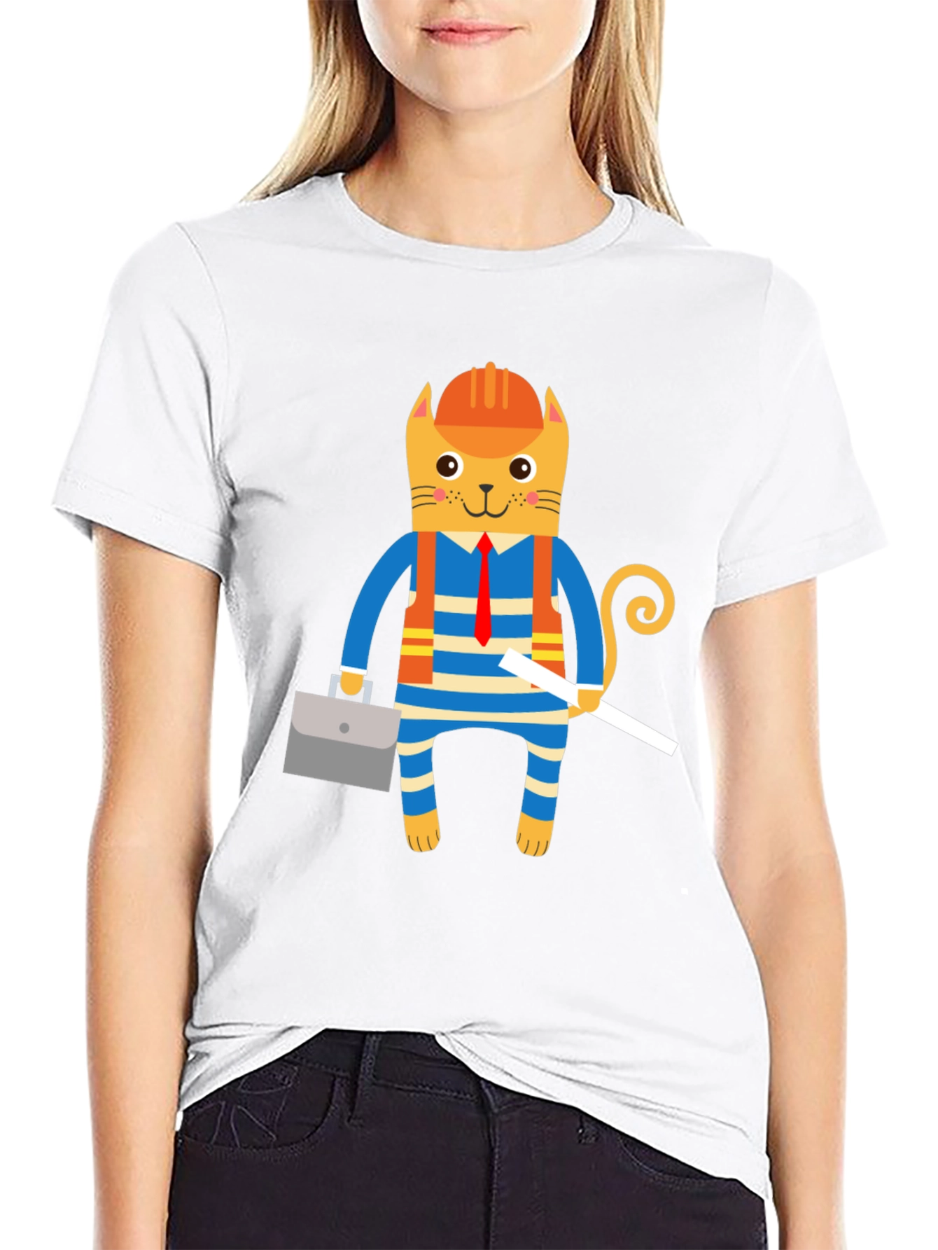 Construction Cat Tee