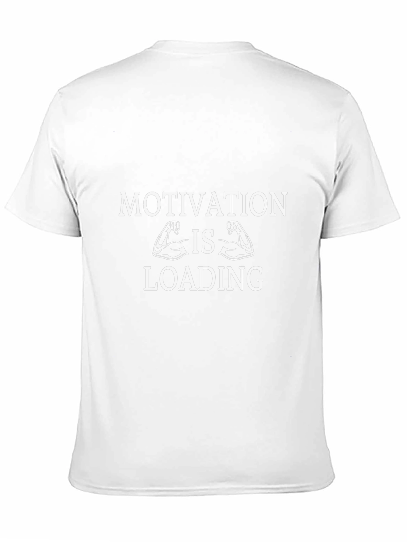Motivation Loading Graphic Tee - Black Cotton Gym Shirt