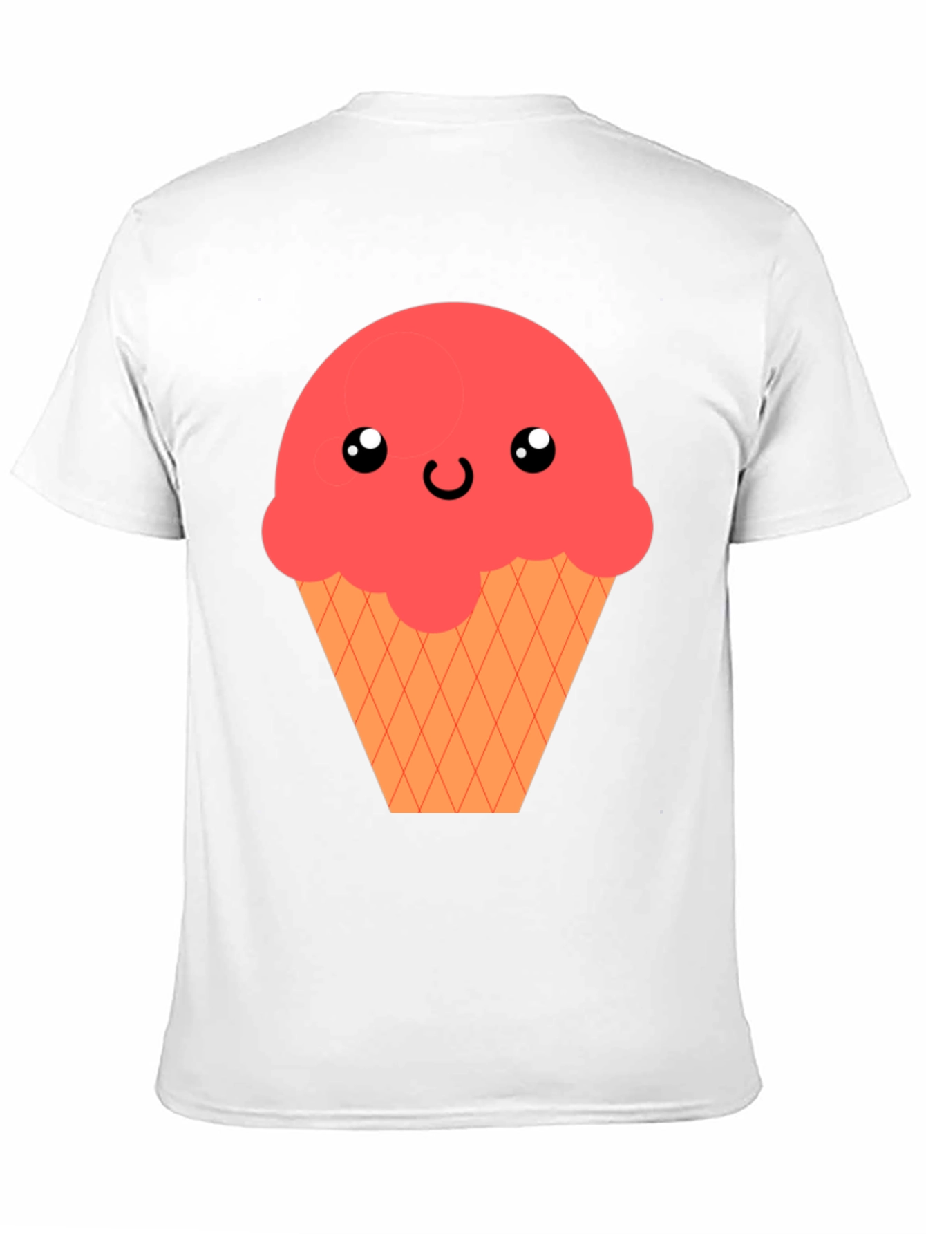 Kawaii Ice Cream Graphic T-Shirt - Black