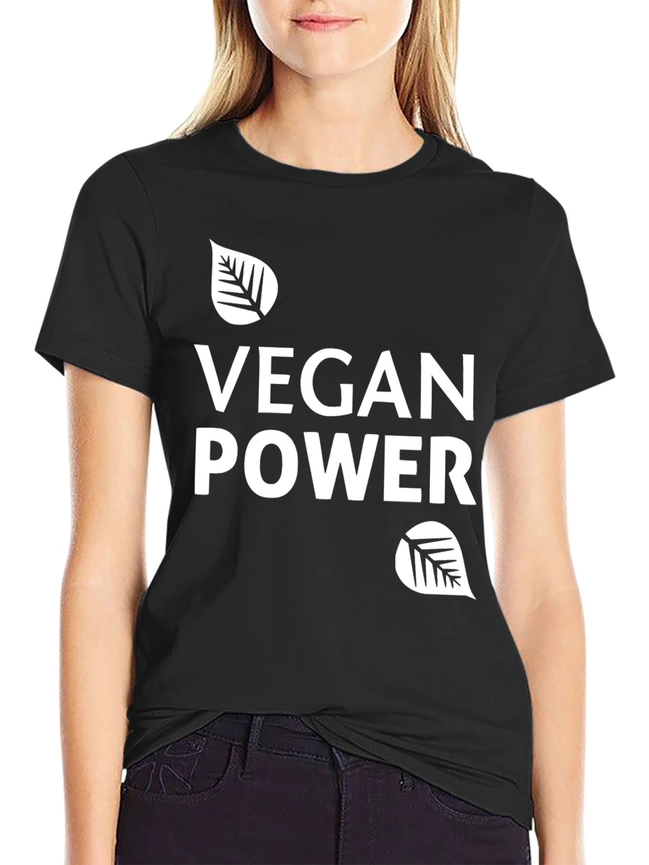 Vegan Power T-Shirt - Black Graphic Tee
