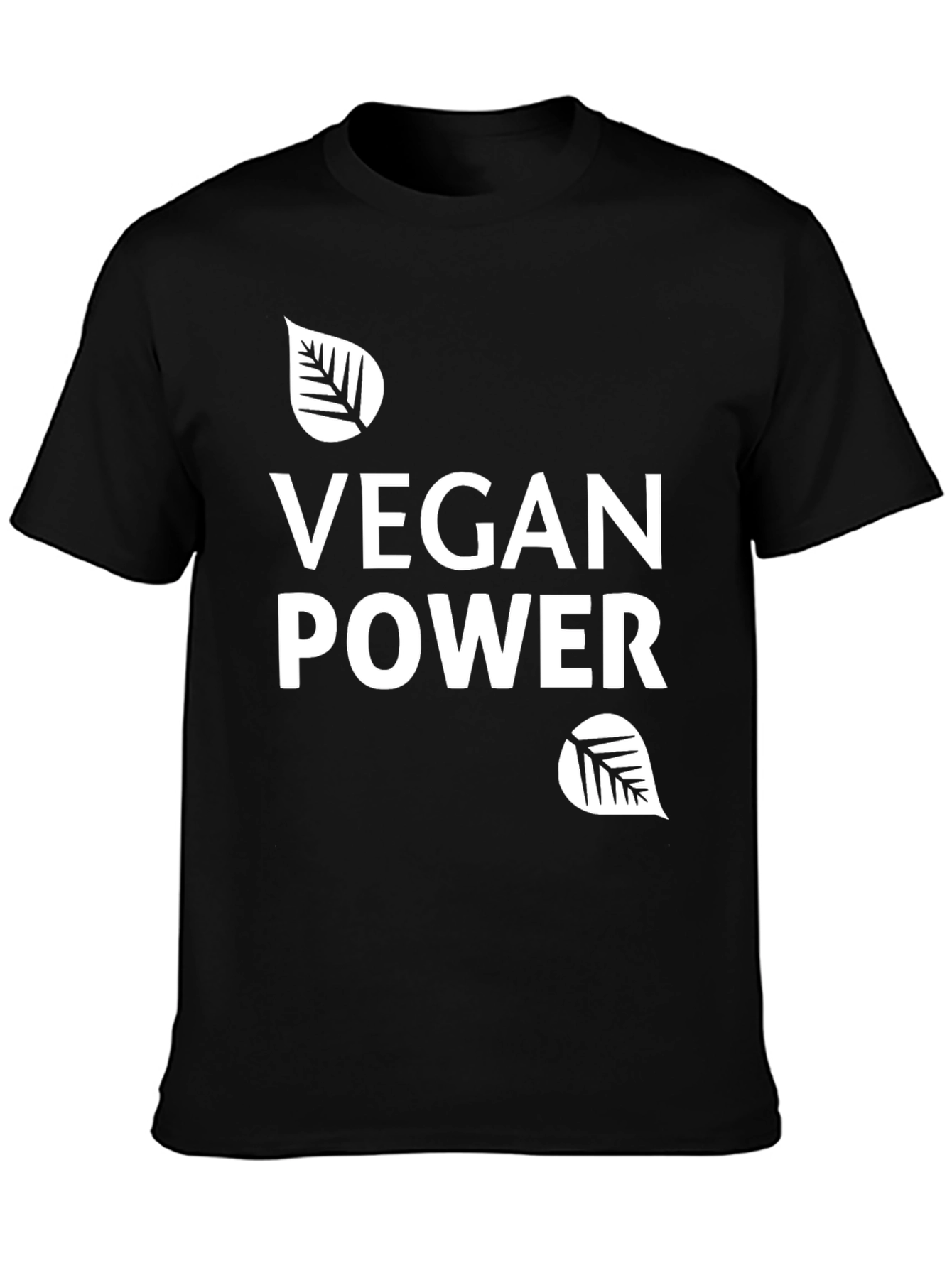 Vegan Power T-Shirt - Black Graphic Tee