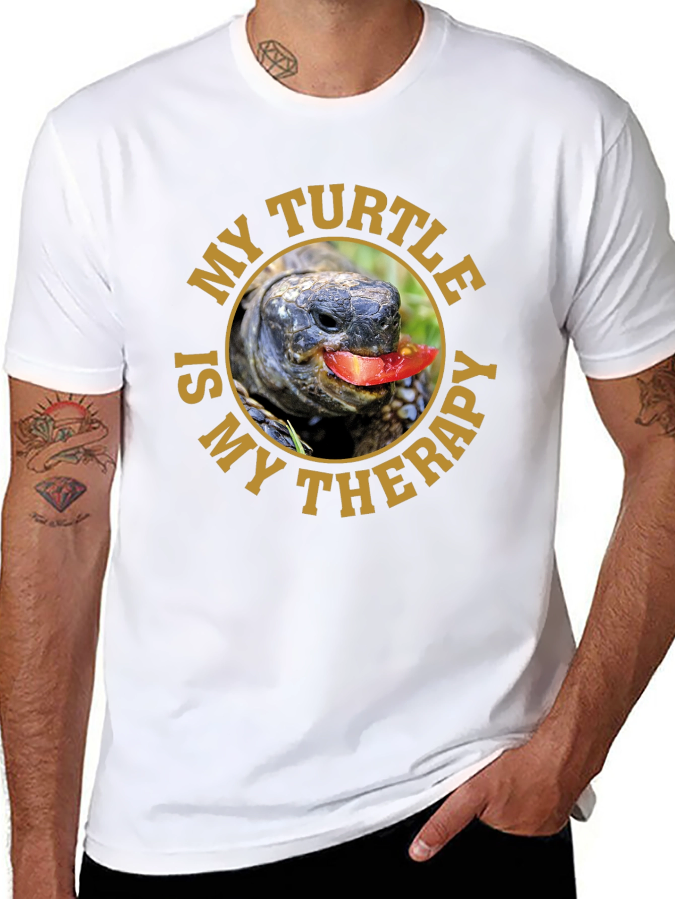 My Turtle is My Therapy Graphic T-Shirt