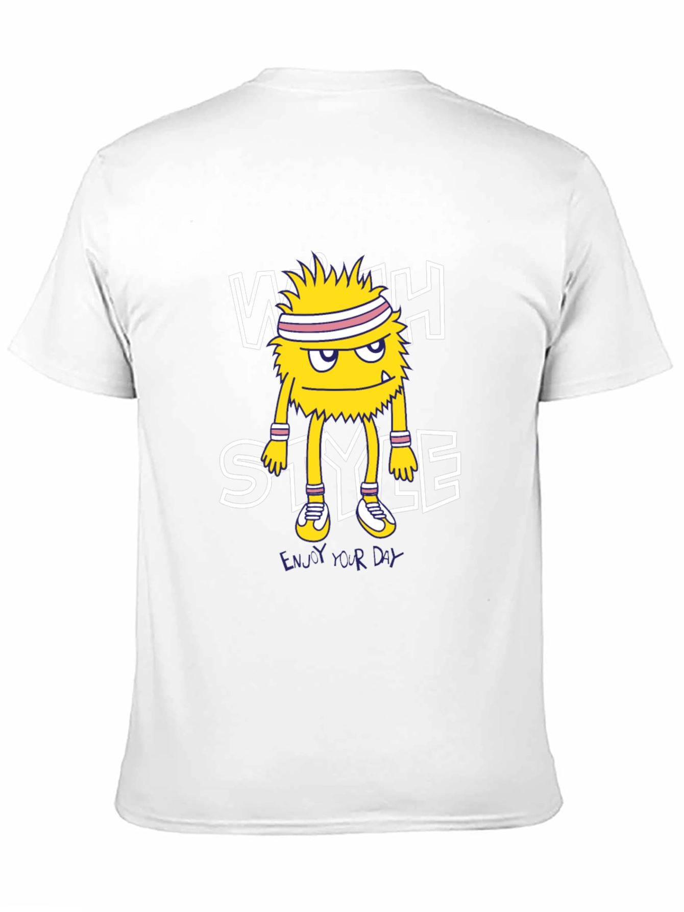 Stylish Monster Graphic Black T-Shirt