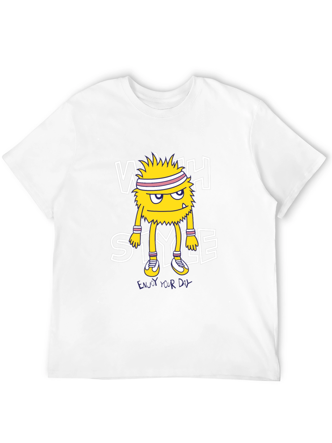 Stylish Monster Graphic Black T-Shirt