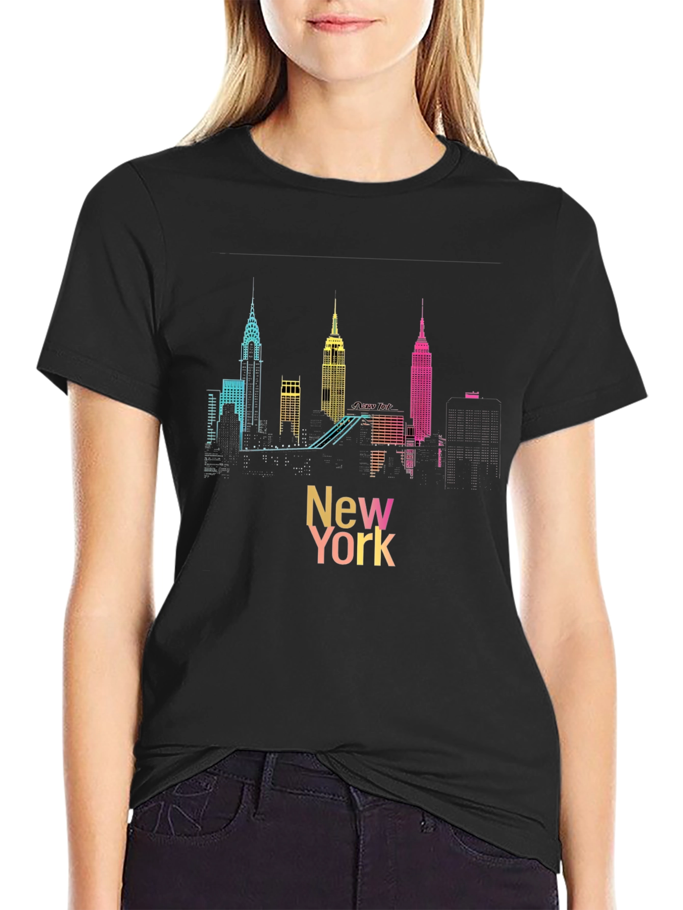 New York Skyline Graphic T-Shirt