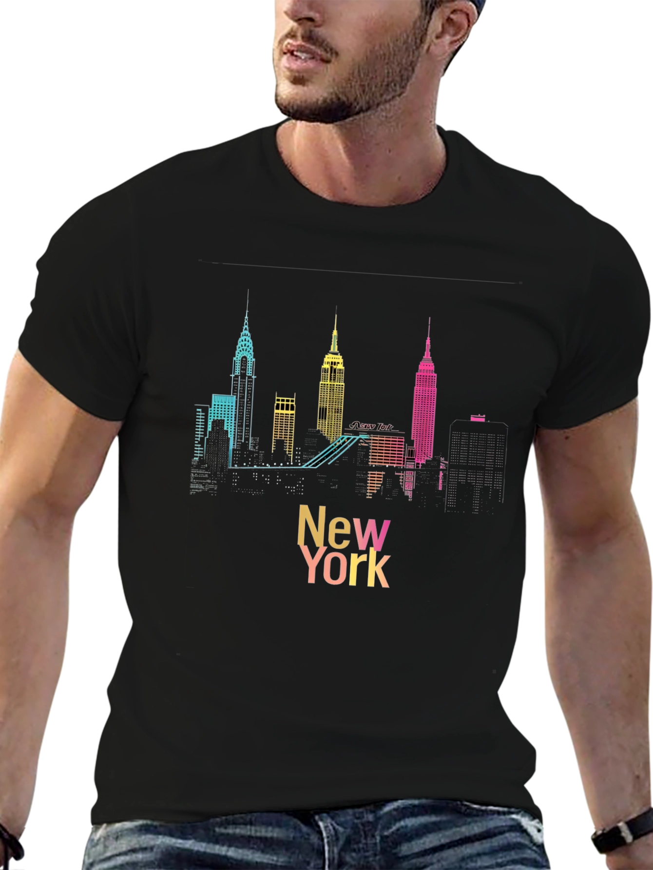 New York Skyline Graphic T-Shirt
