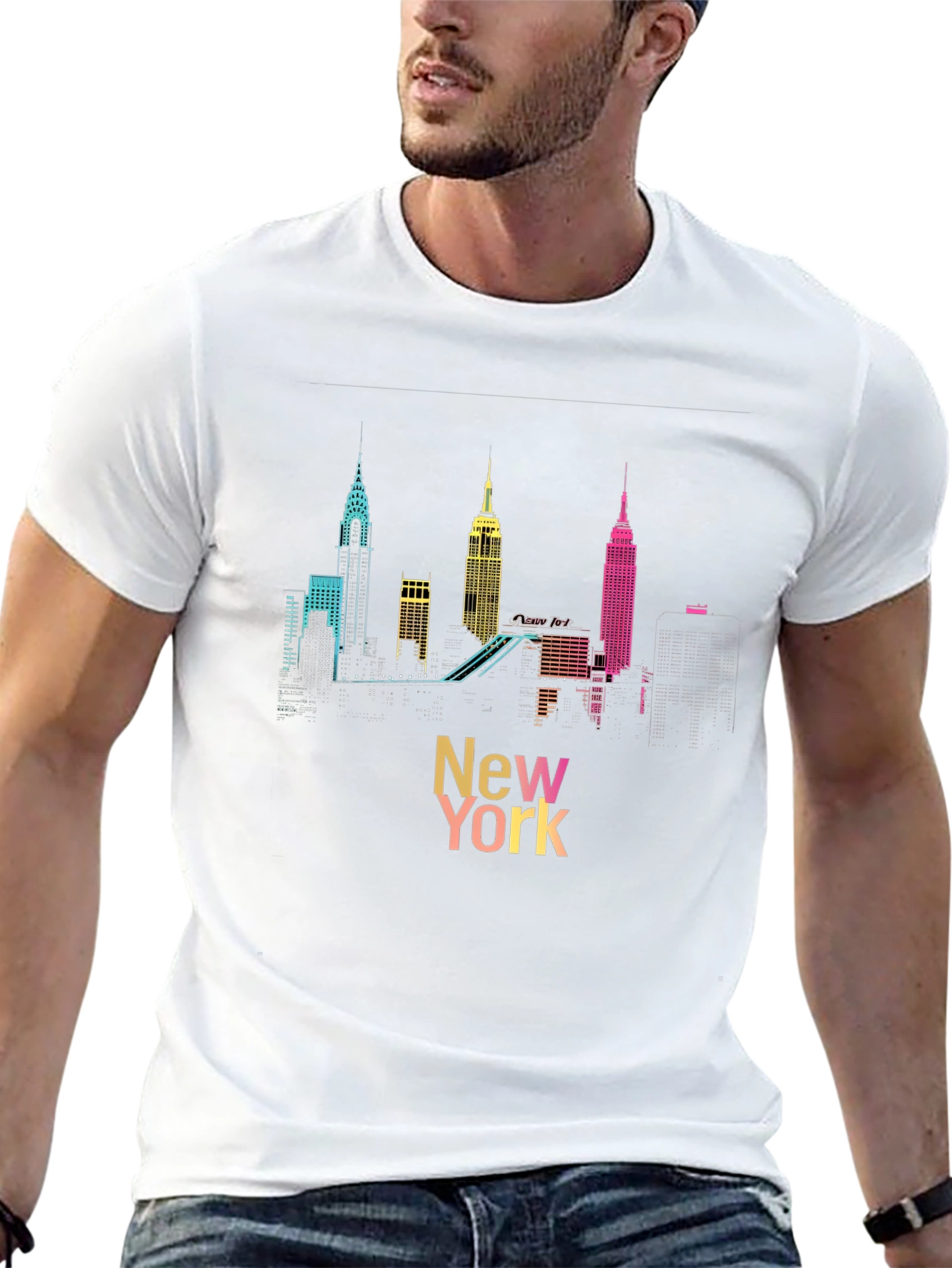 New York Skyline Graphic T-Shirt