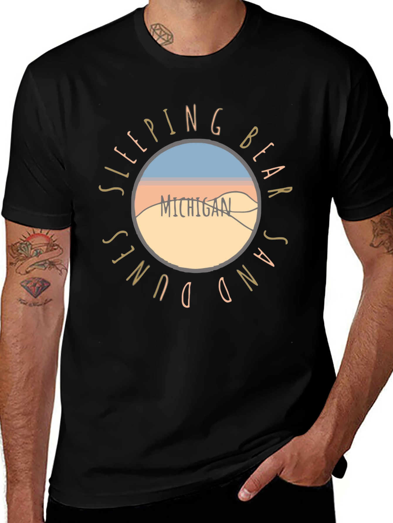 Sleeping Bear Dunes Michigan Graphic T-Shirt